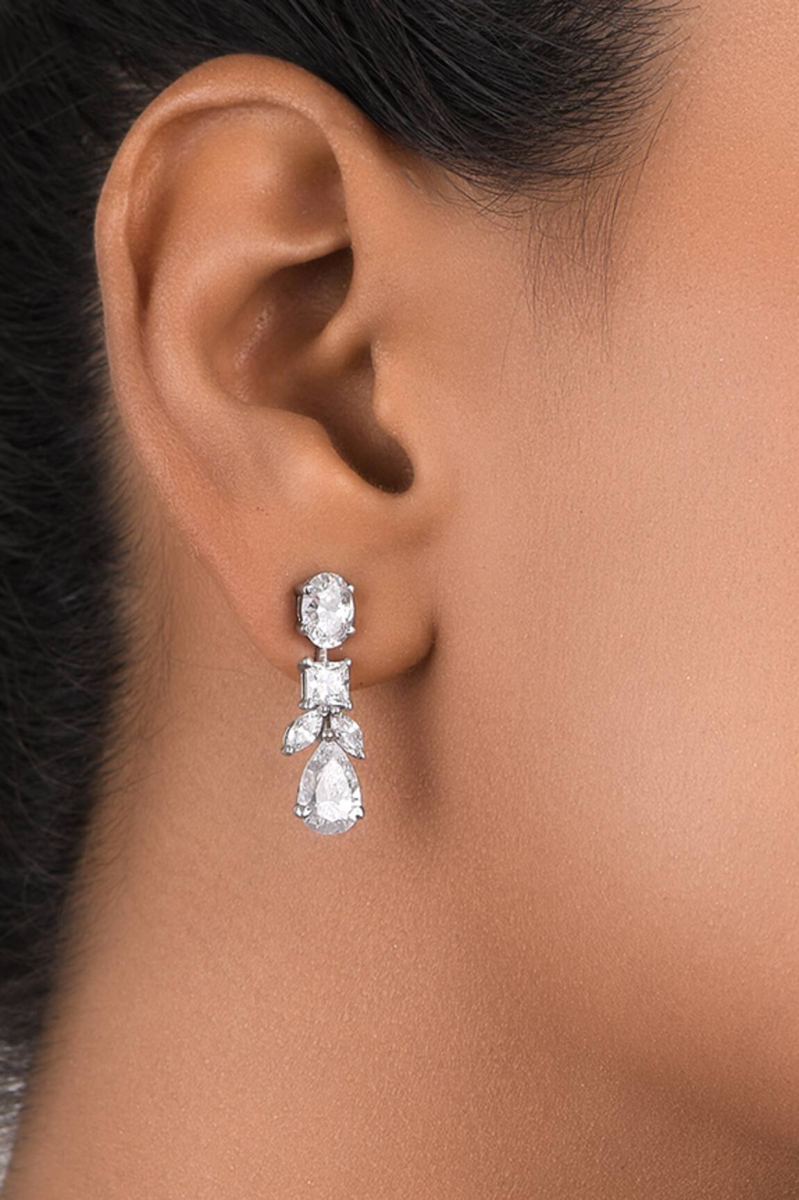 DIOSA PARIS JEWELLERY Swarovski Zirconia Embellished Earrings 