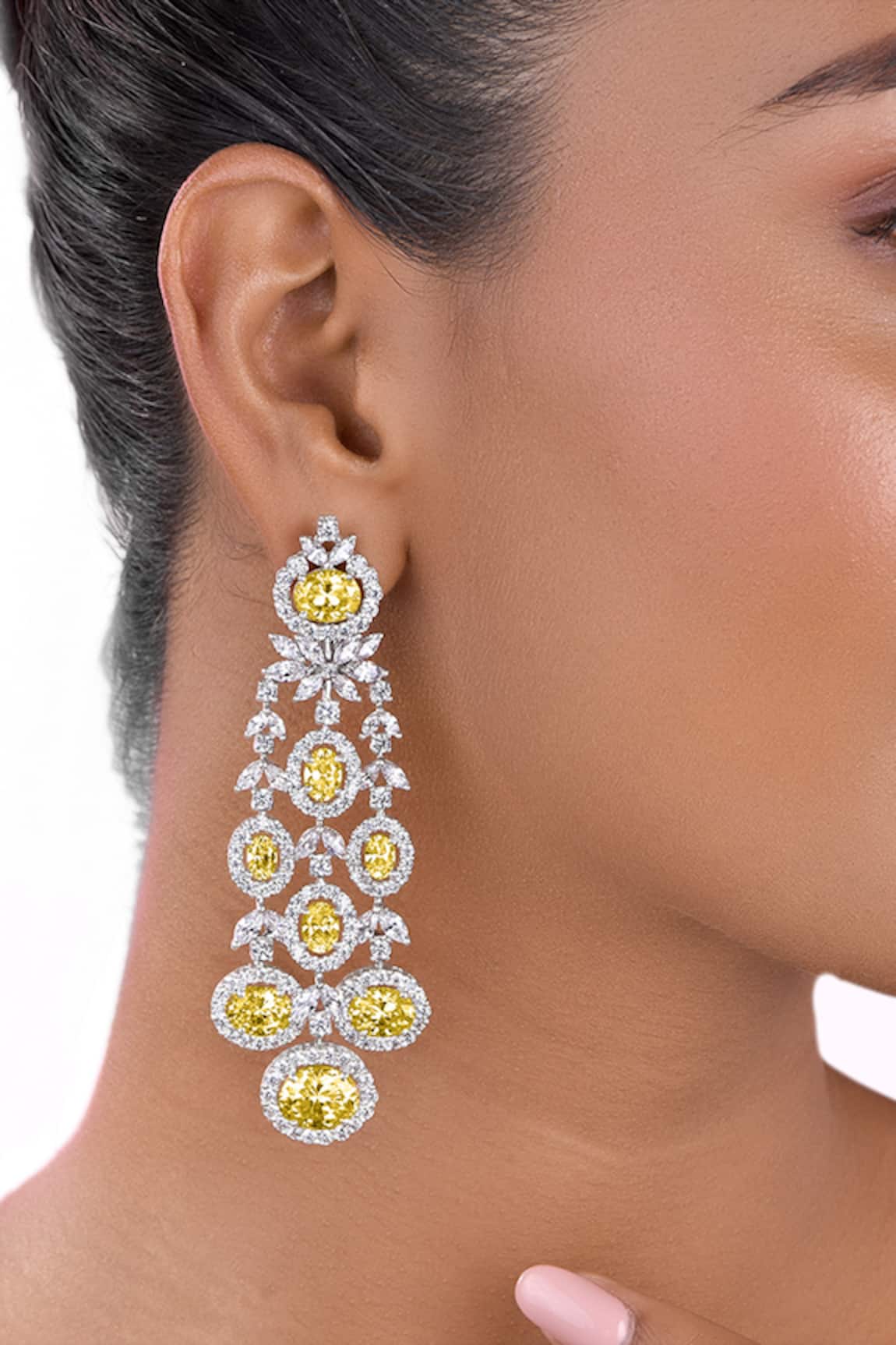 DIOSA PARIS JEWELLERY Oval Embellished Earrings 