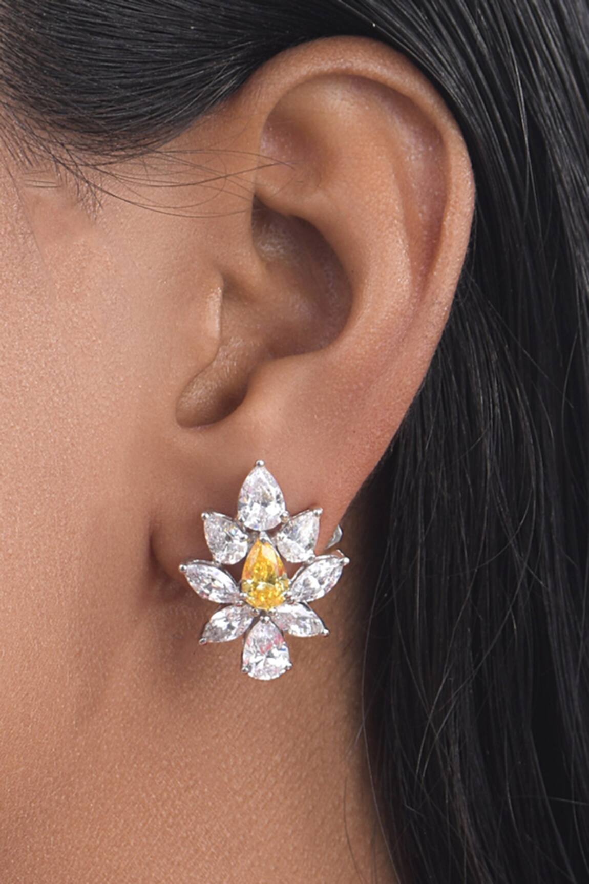 DIOSA PARIS JEWELLERY Floral Embellished Earrings 