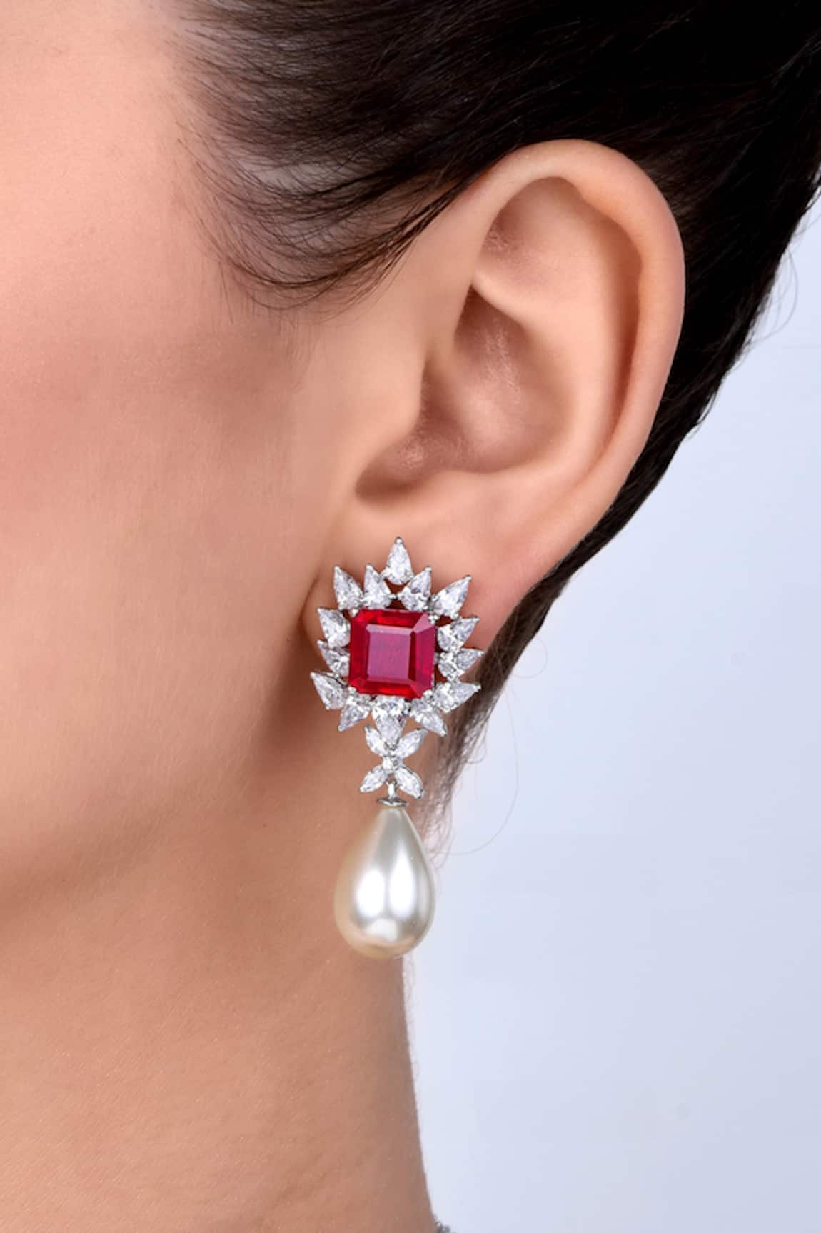 DIOSA PARIS JEWELLERY Embellished Pearl Drop Earrings 
