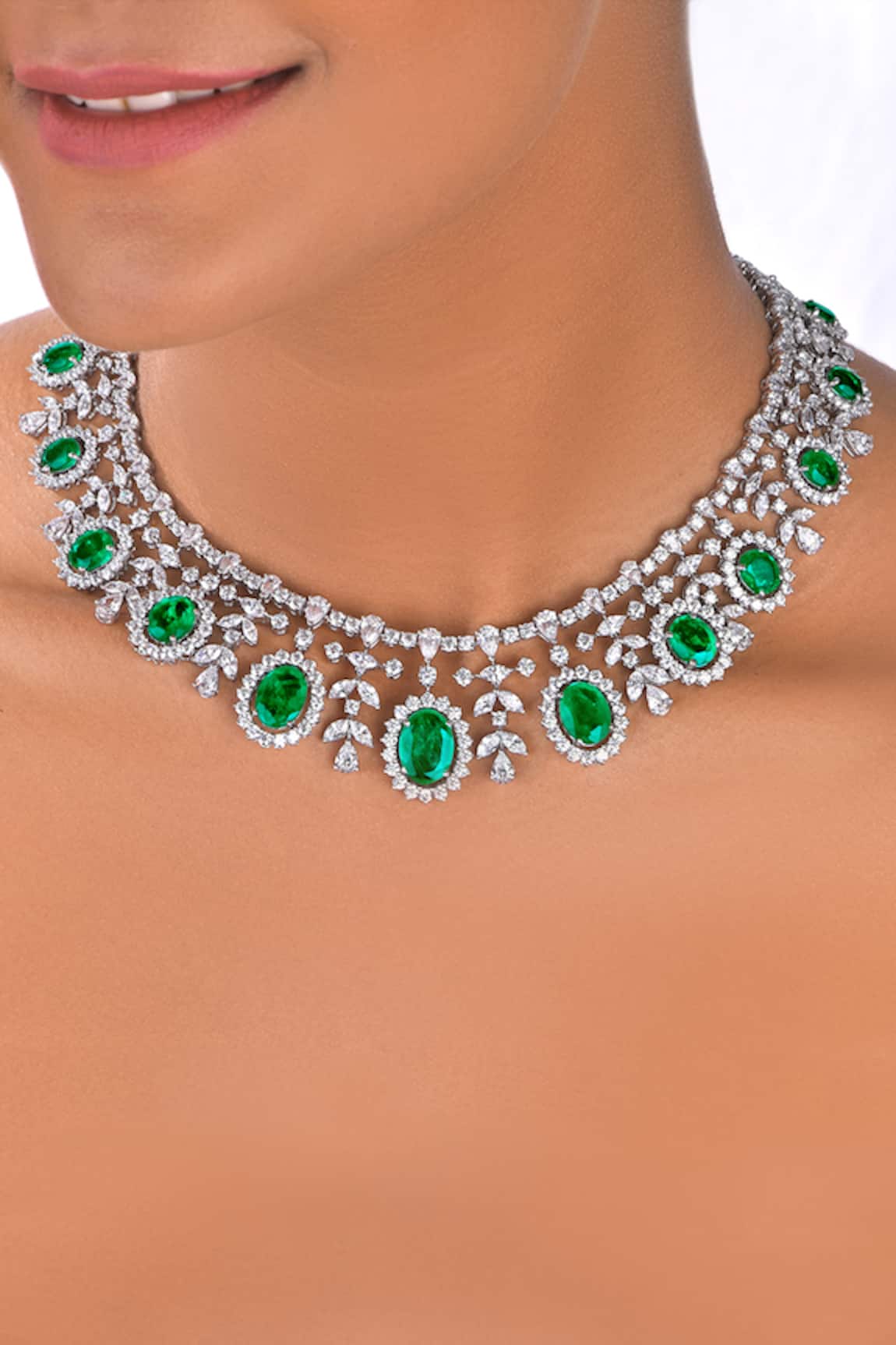 DIOSA PARIS JEWELLERY Swarovski Zirconia Embellished Necklace 