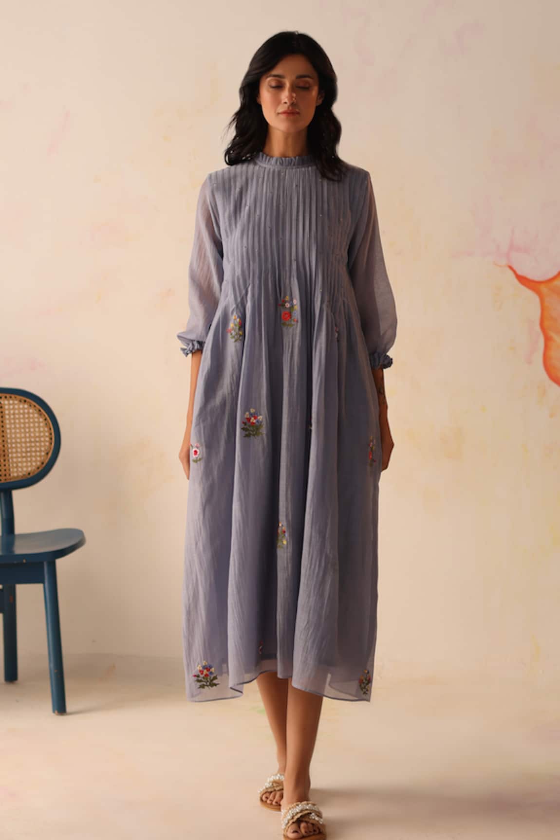 Begum Khubani Embroidered Dress With Slip