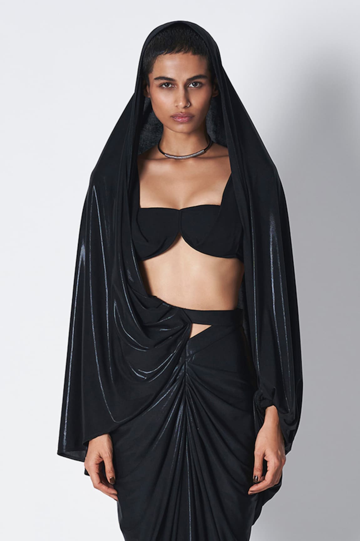 431-88 by Shweta Kapur Kanye Mock Sleeve Cape