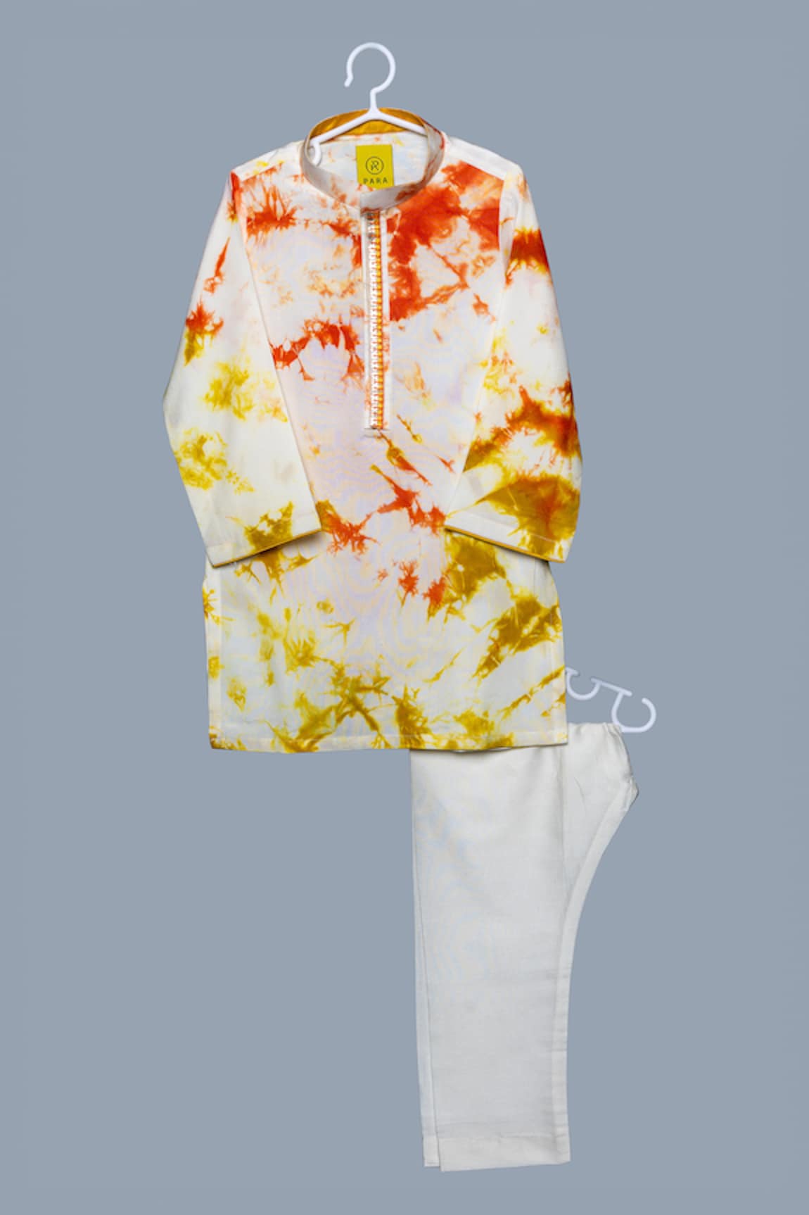 Para Straight Tie Dye Pattern Kurta With Pant