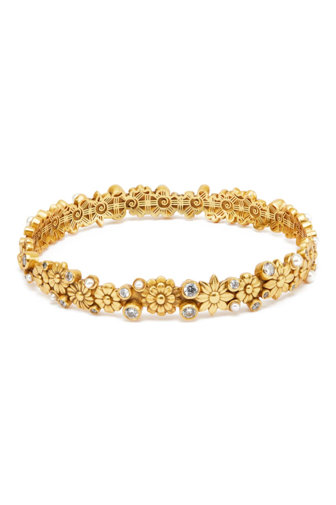 Aulerth X JJ Valaya Floral Cutwork Bangle