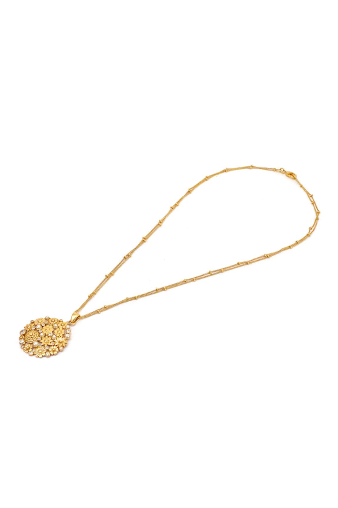 Aulerth X JJ Valaya Flower Cutwork Pendant Necklace