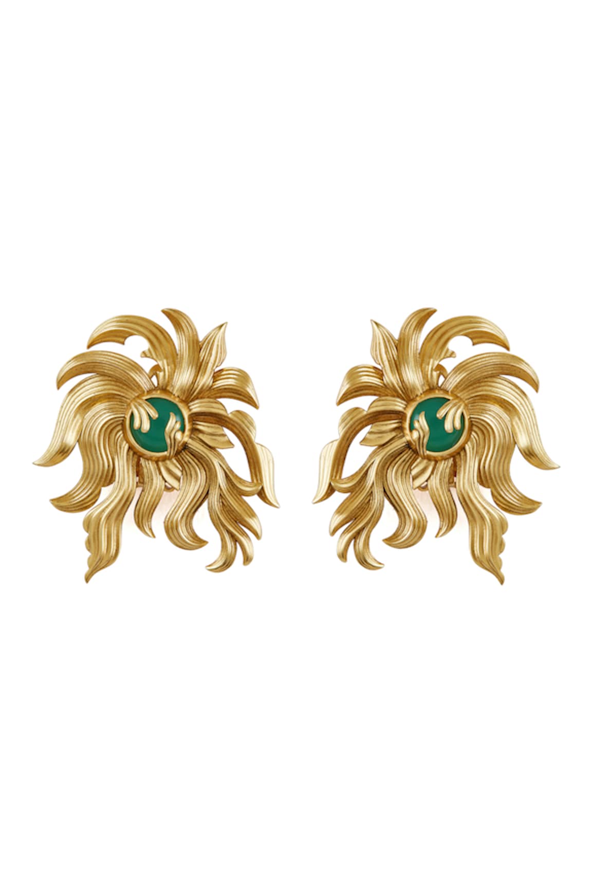 Aulerth X JJ Valaya Odeta Helix Carved Stud Earrings