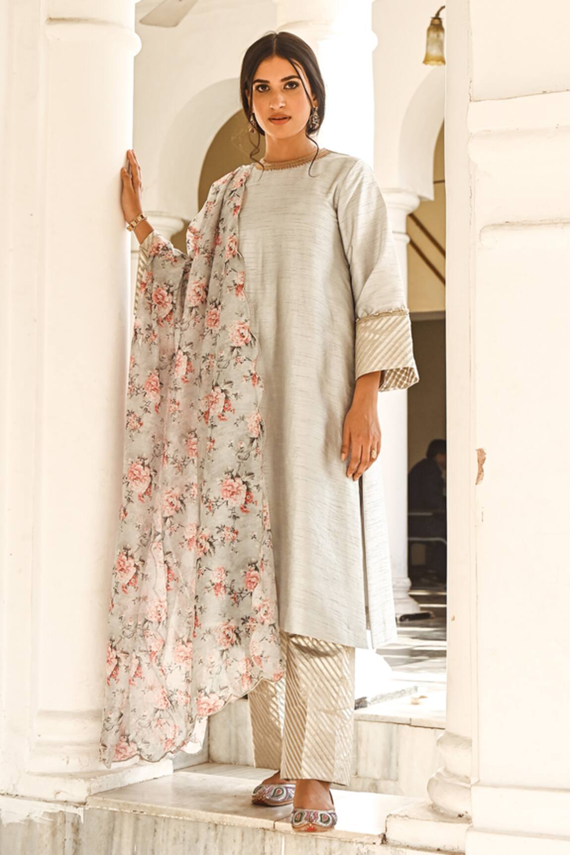 Palak & Mehak Placement Embroidered Kurta Set