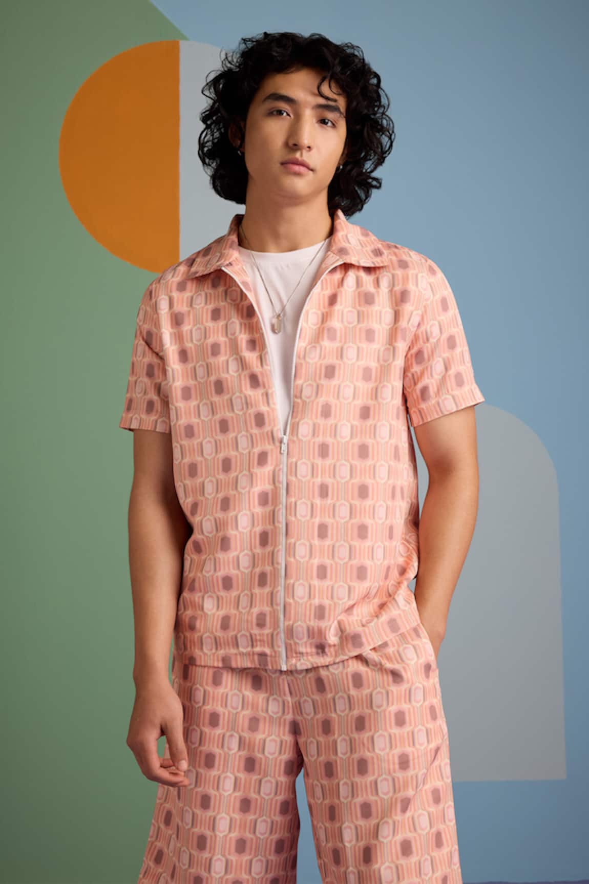 Muvazo Geo Fusion Print Shirt 