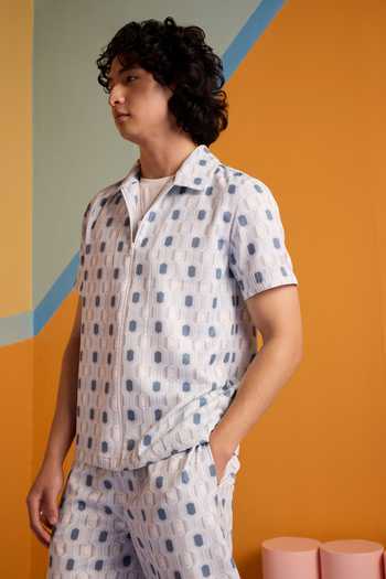 Muvazo Geo Fusion Geometric Print Shirt