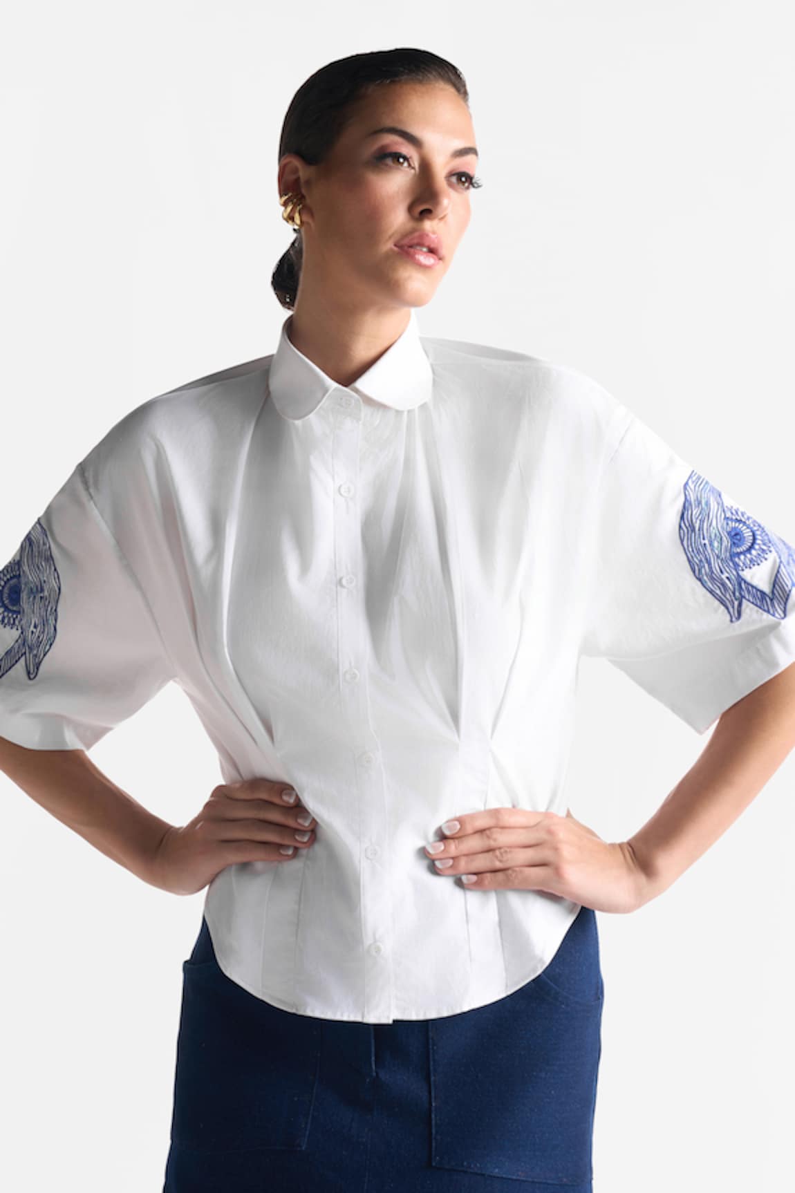 Ekastories Eye Embroidered Shirt