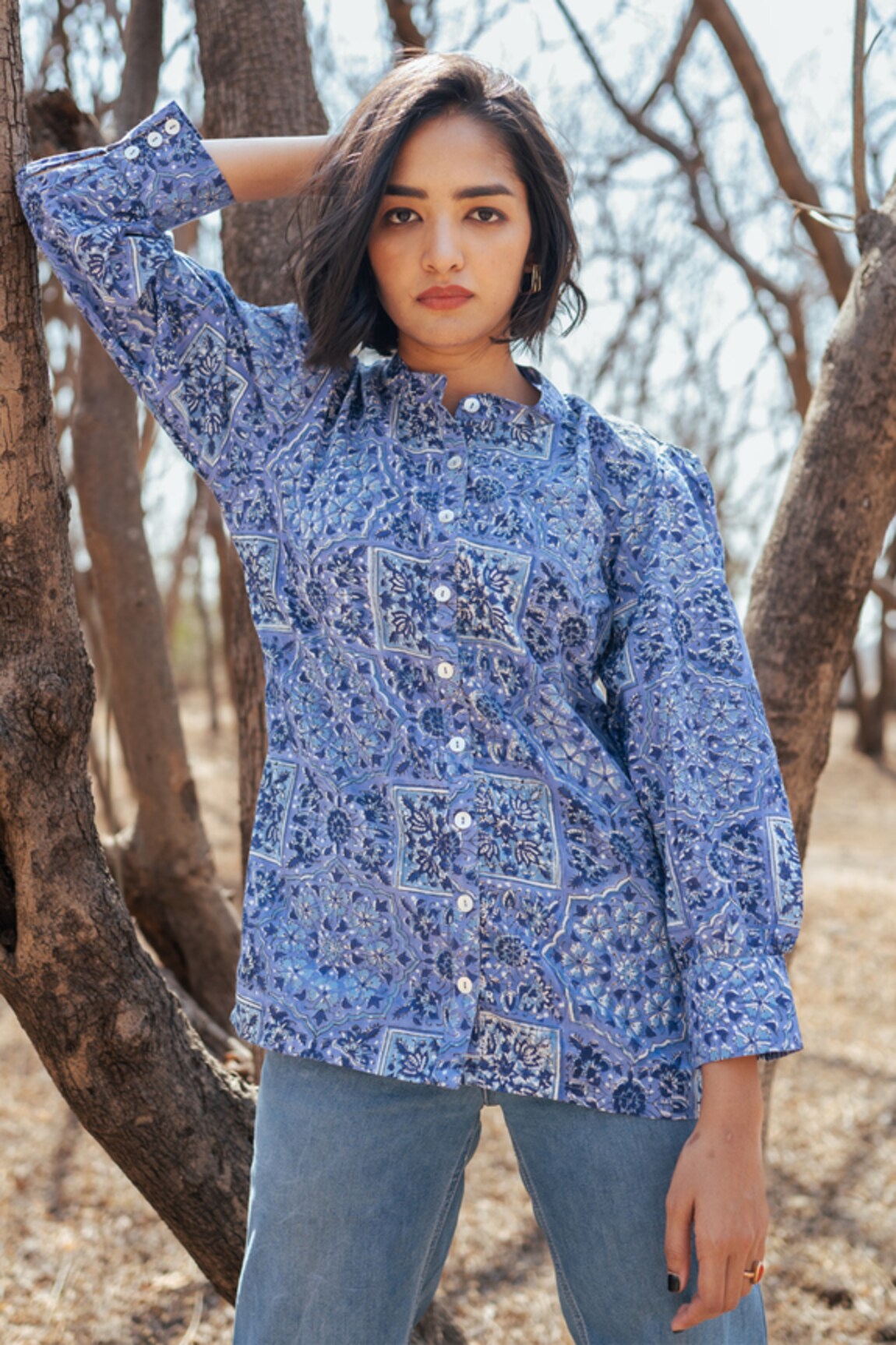 Marche Jodhpur Hand Block Print Cotton Shirt