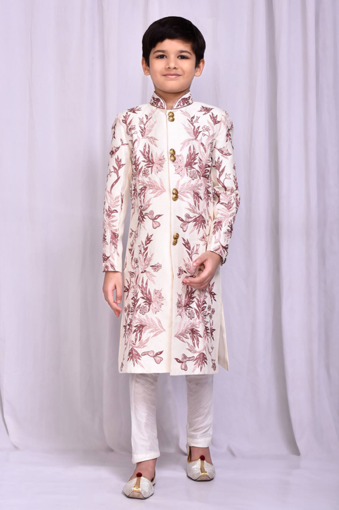 Samyukta Singhania Floral Vine Embroidered Sherwani 