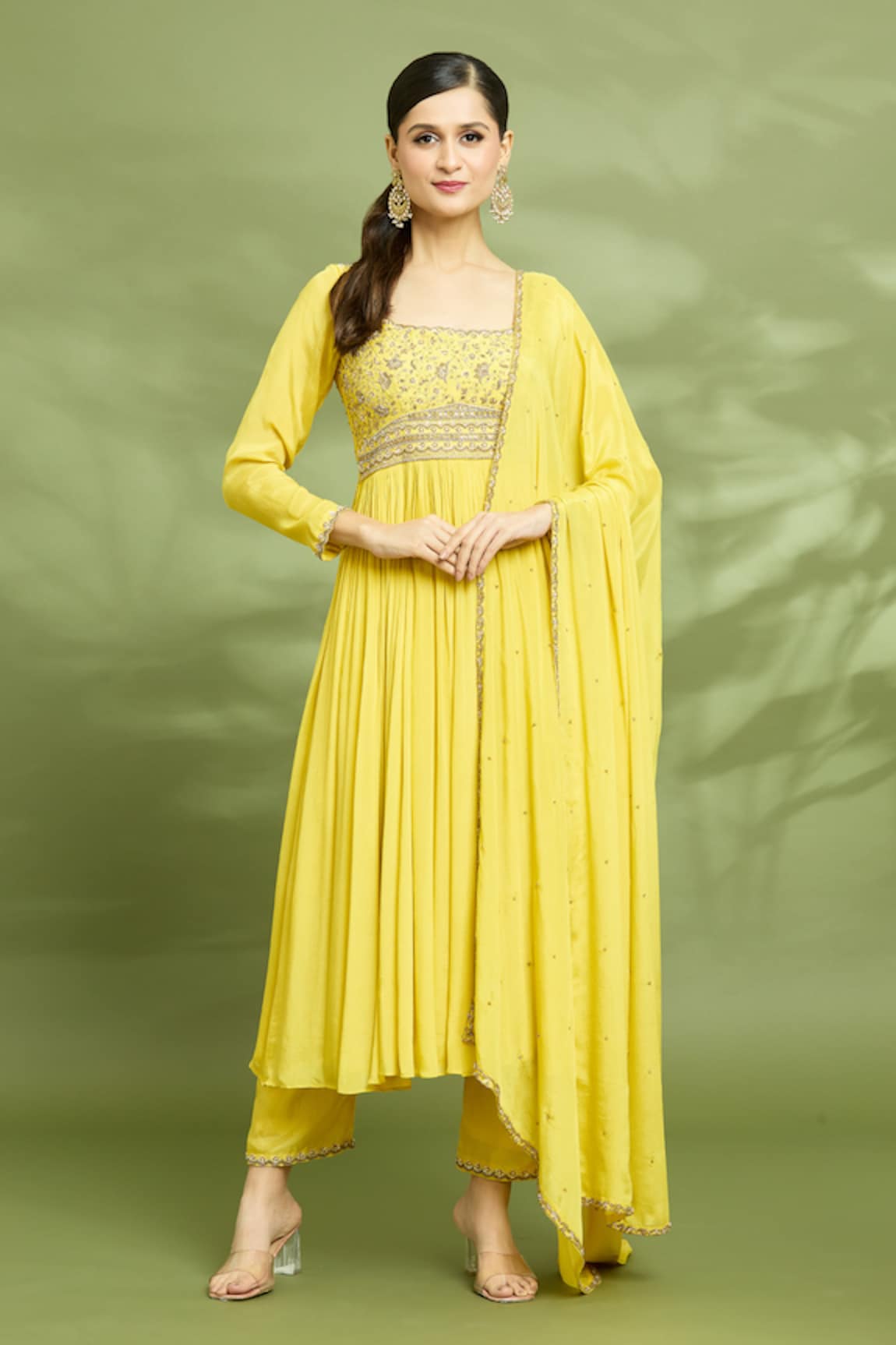 Enamour By Radha Yoke Zardosi Embroidered Anarkali Set