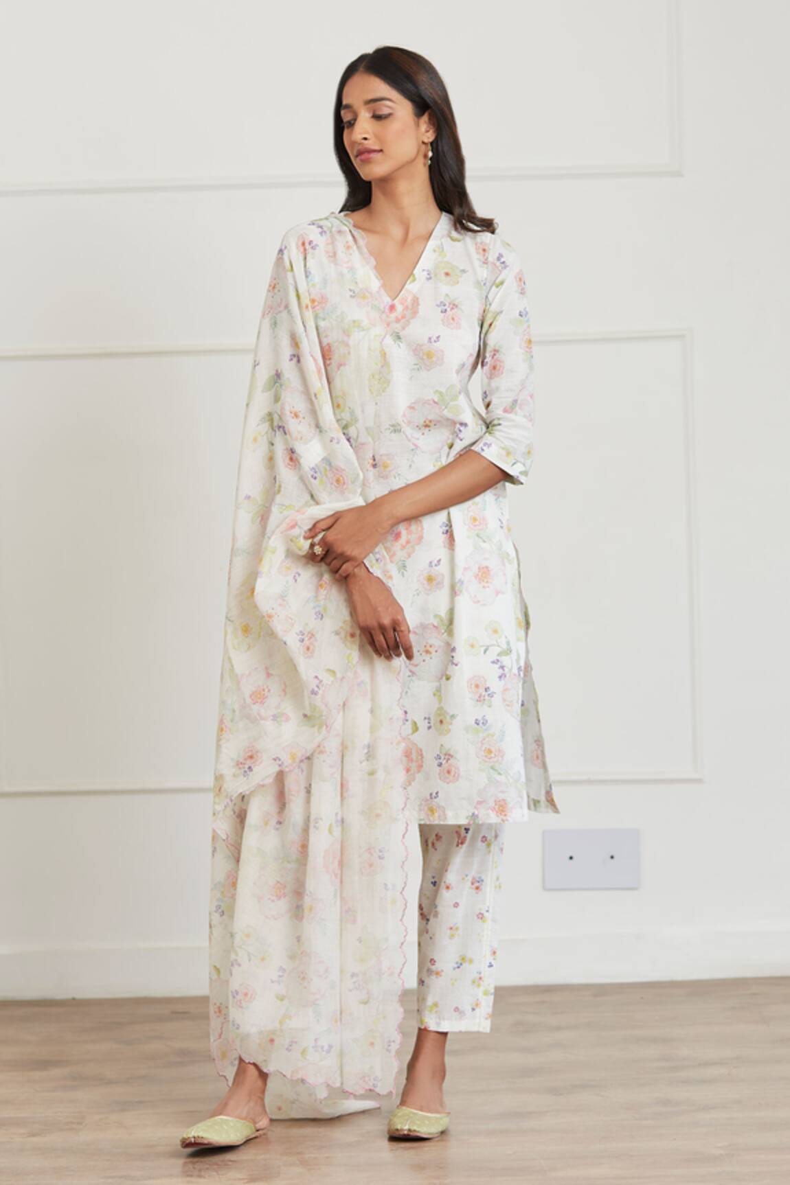 Surmaye Bliss Blossom Pattern Dupatta