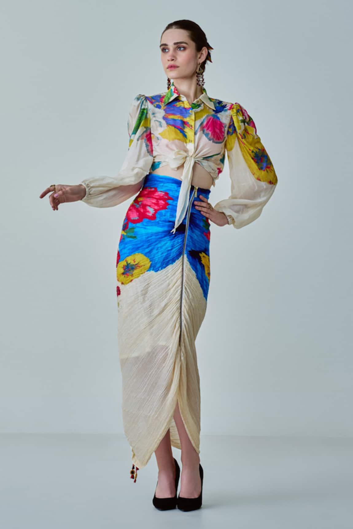 Saaksha & Kinni Bella Floral Print Long Skirt