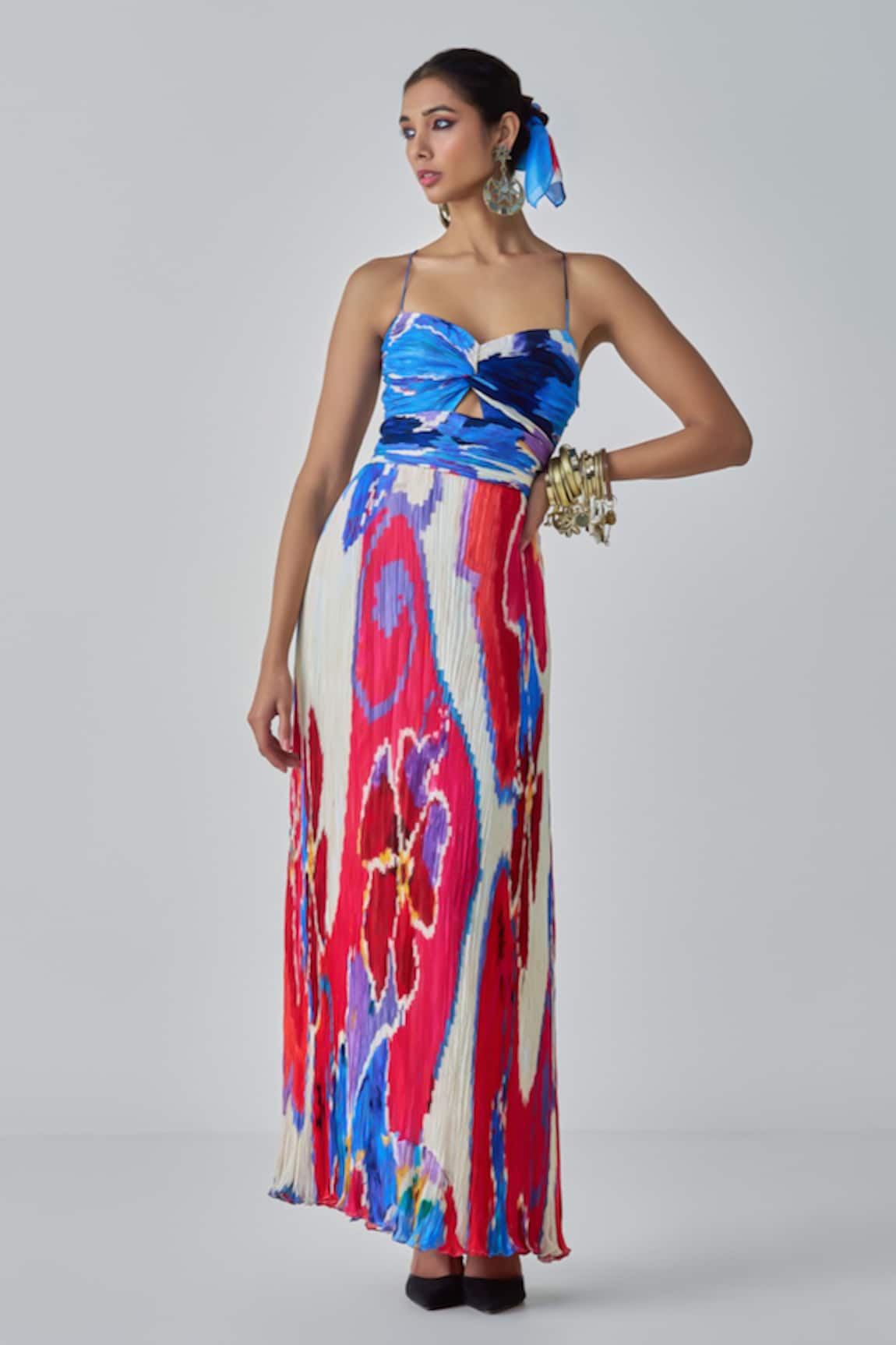 Saaksha & Kinni Layla Ikat Print Maxi Dress