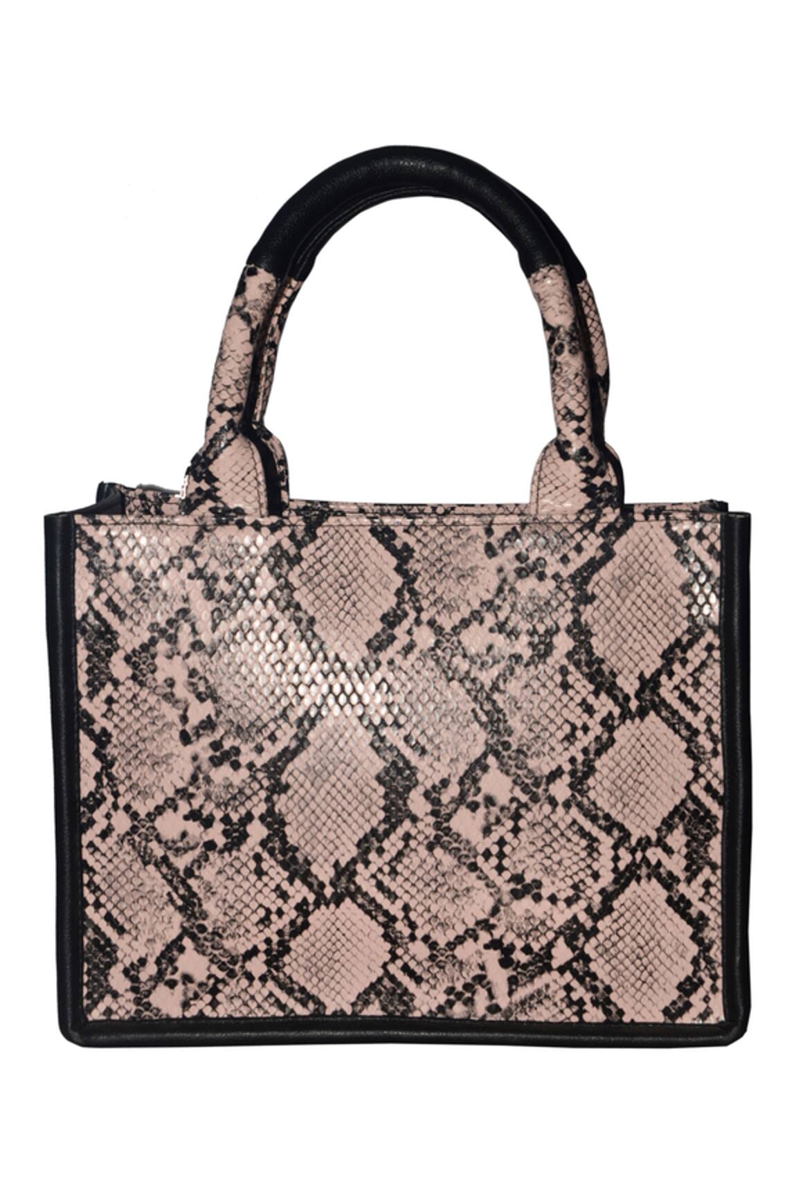 Gin & Tonic Snake Print Leather Hand Bag