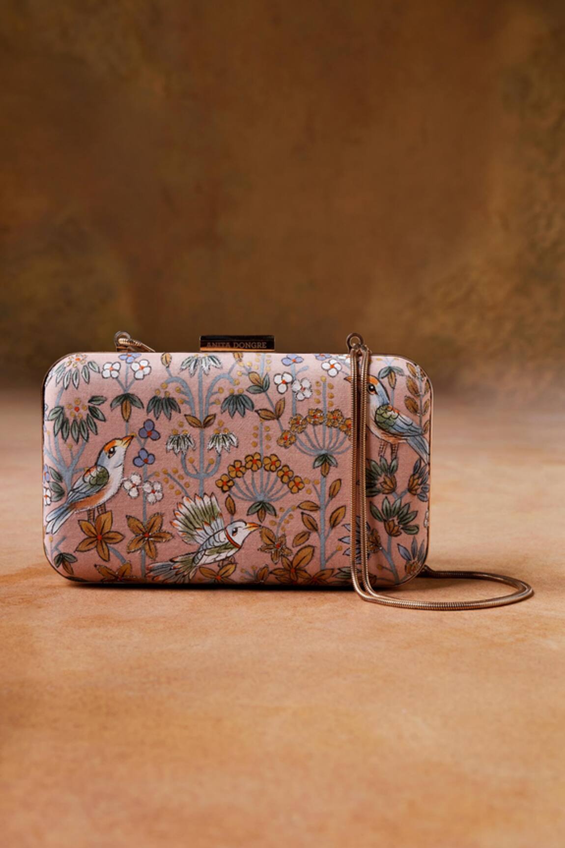Anita Dongre Pichhwai Botanical Hand Painted Clutch 