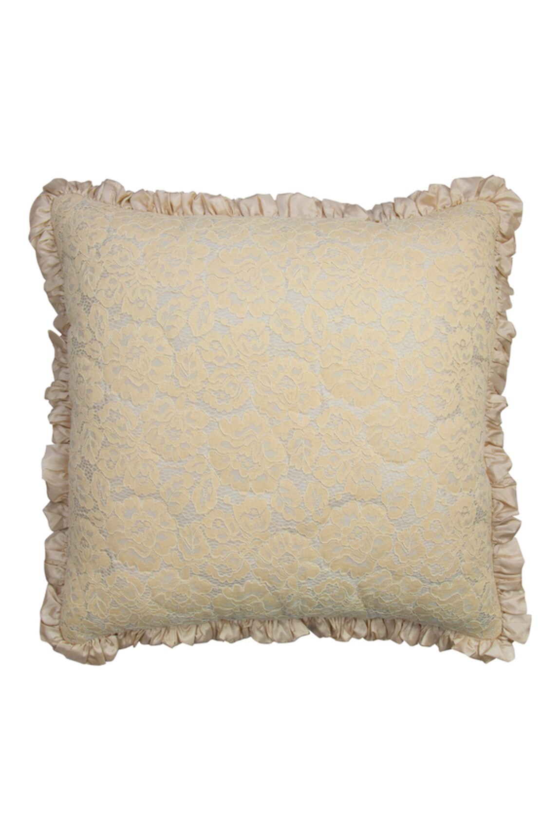 Diva Riche Floral Lace Embellished Cushion Cover