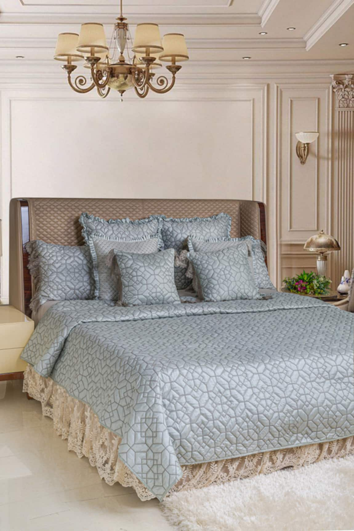 Diva Riche Hives Hexagon Pattern Bedding Set