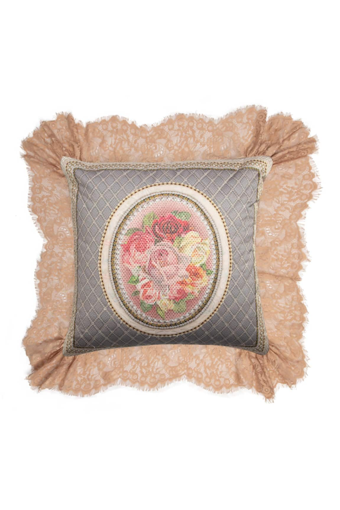 Diva Riche Bal Floral Print Cushion Cover