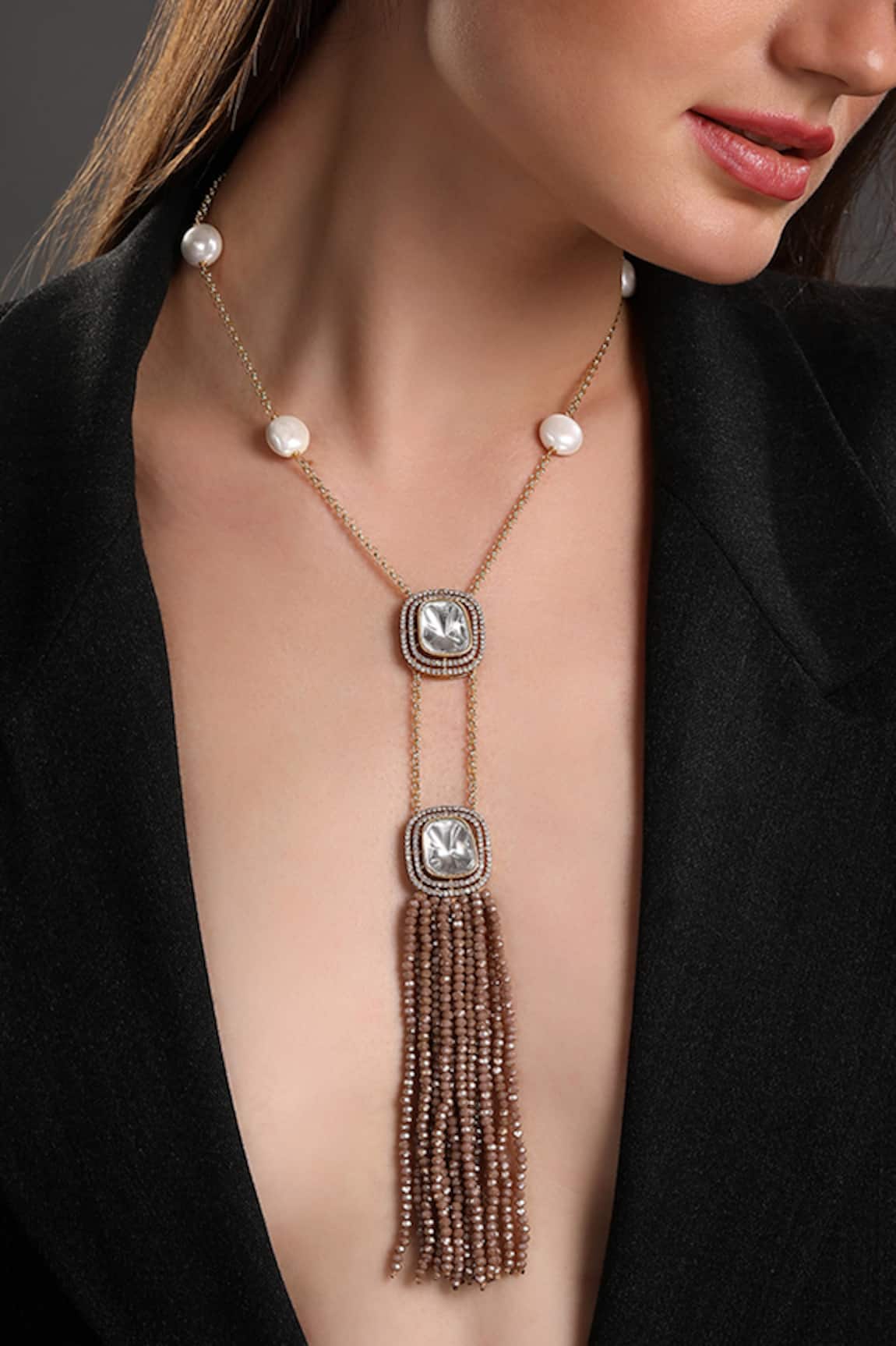 Hrisha Jewels Crystal Dangler Pendant Necklace