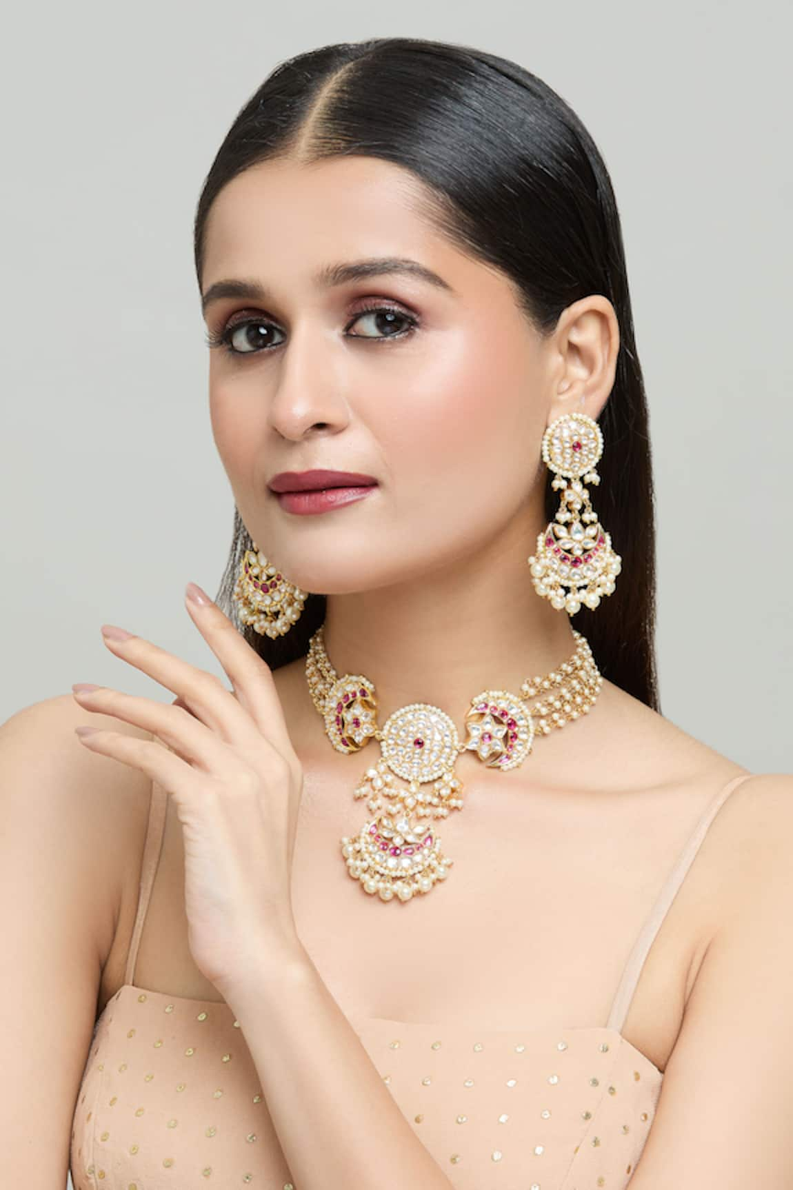 Nayaab by Aleezeh Jadau Embellished Necklace Set