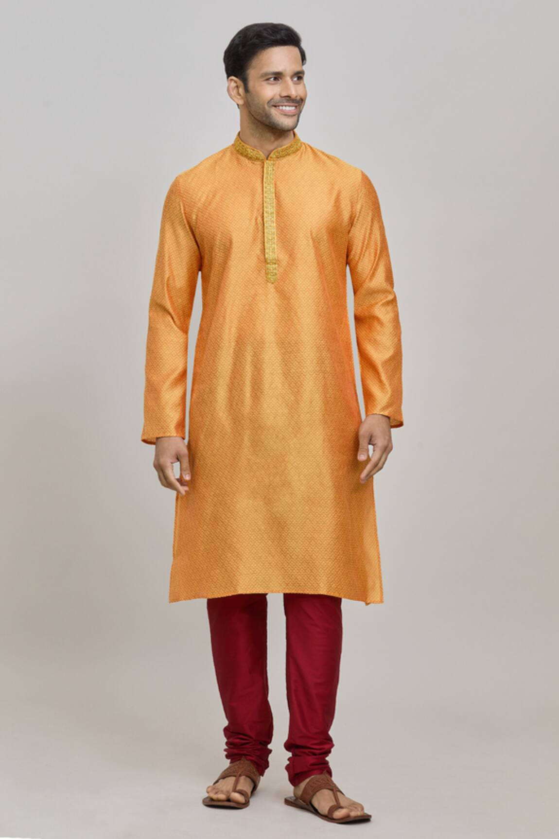Arihant Rai Sinha Chevron Woven Kurta Set 
