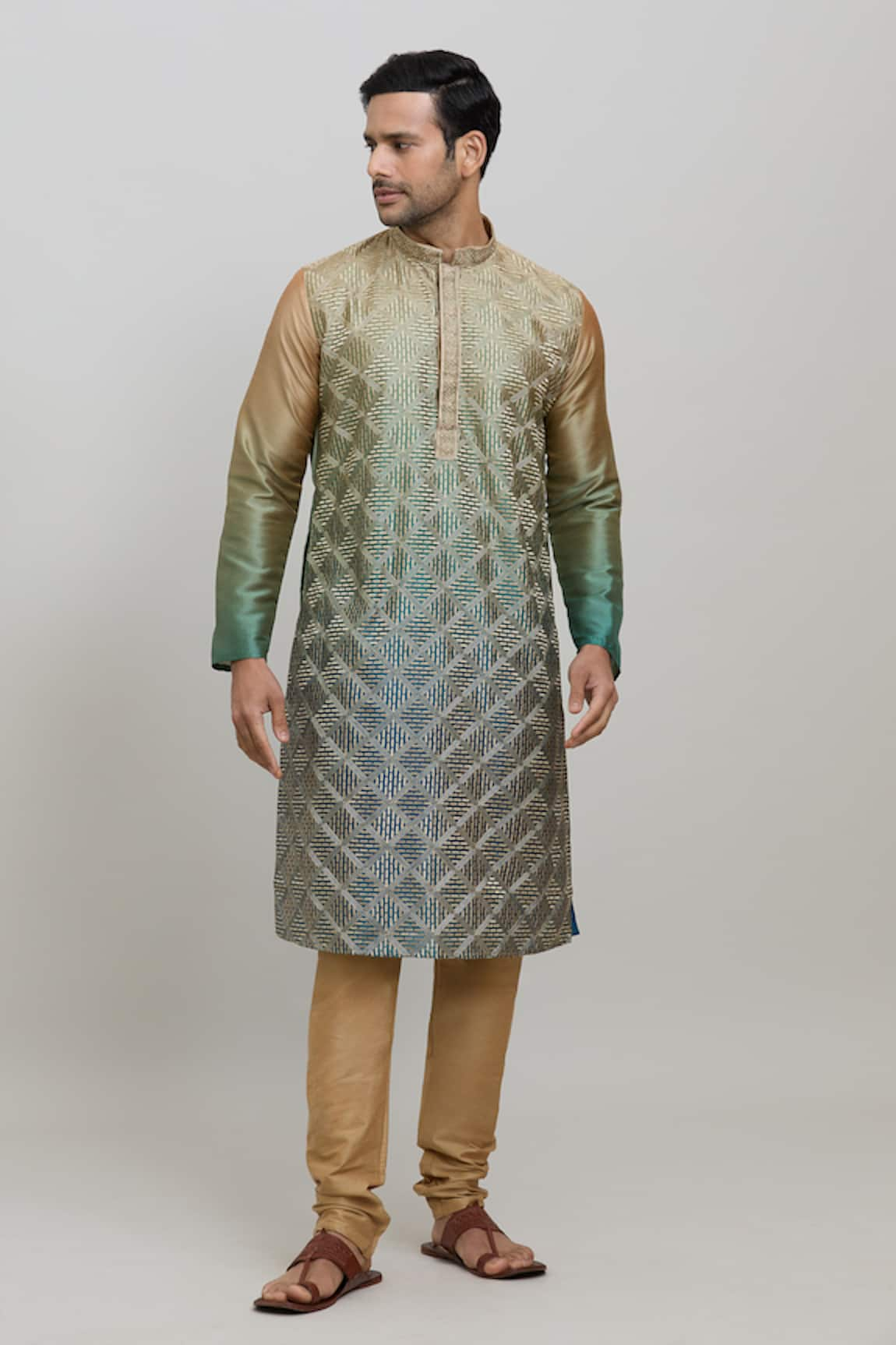 Arihant Rai Sinha Embroidered Ombre Kurta Set