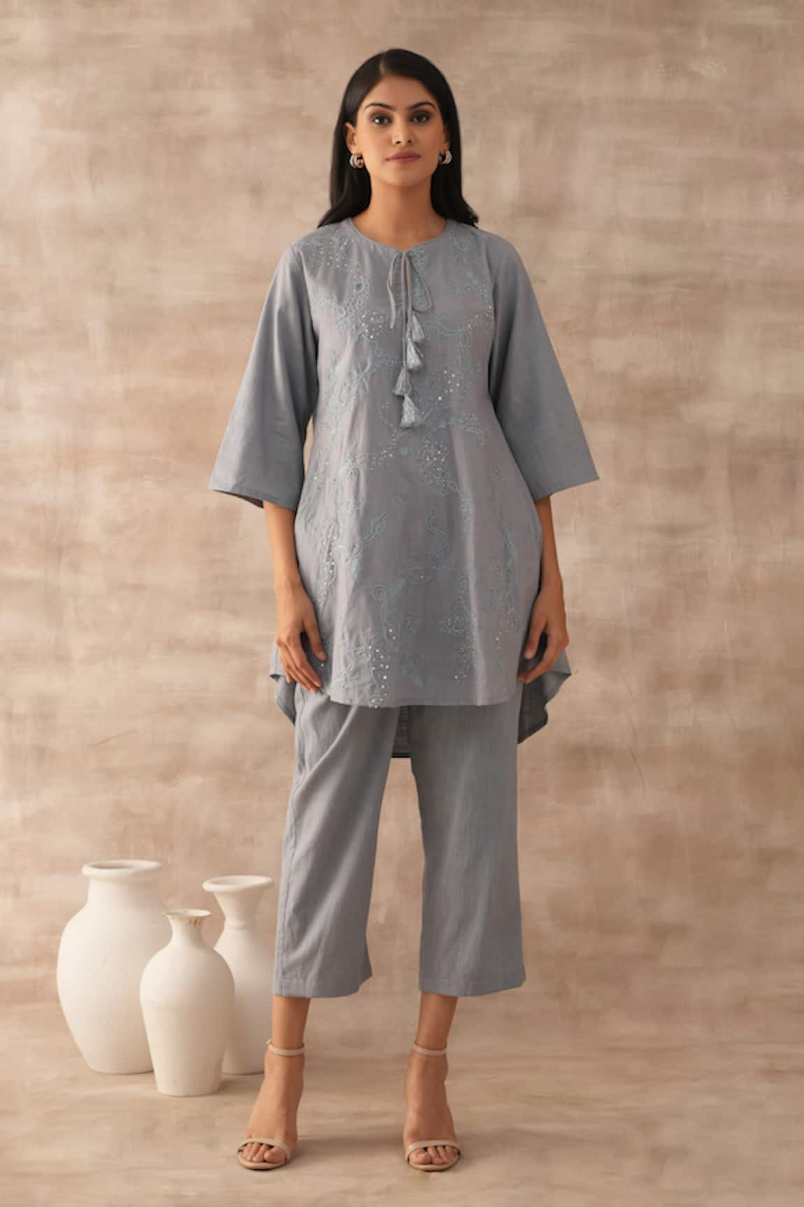 VARUN CHHABRA Embroidered Tunic & Pant Set