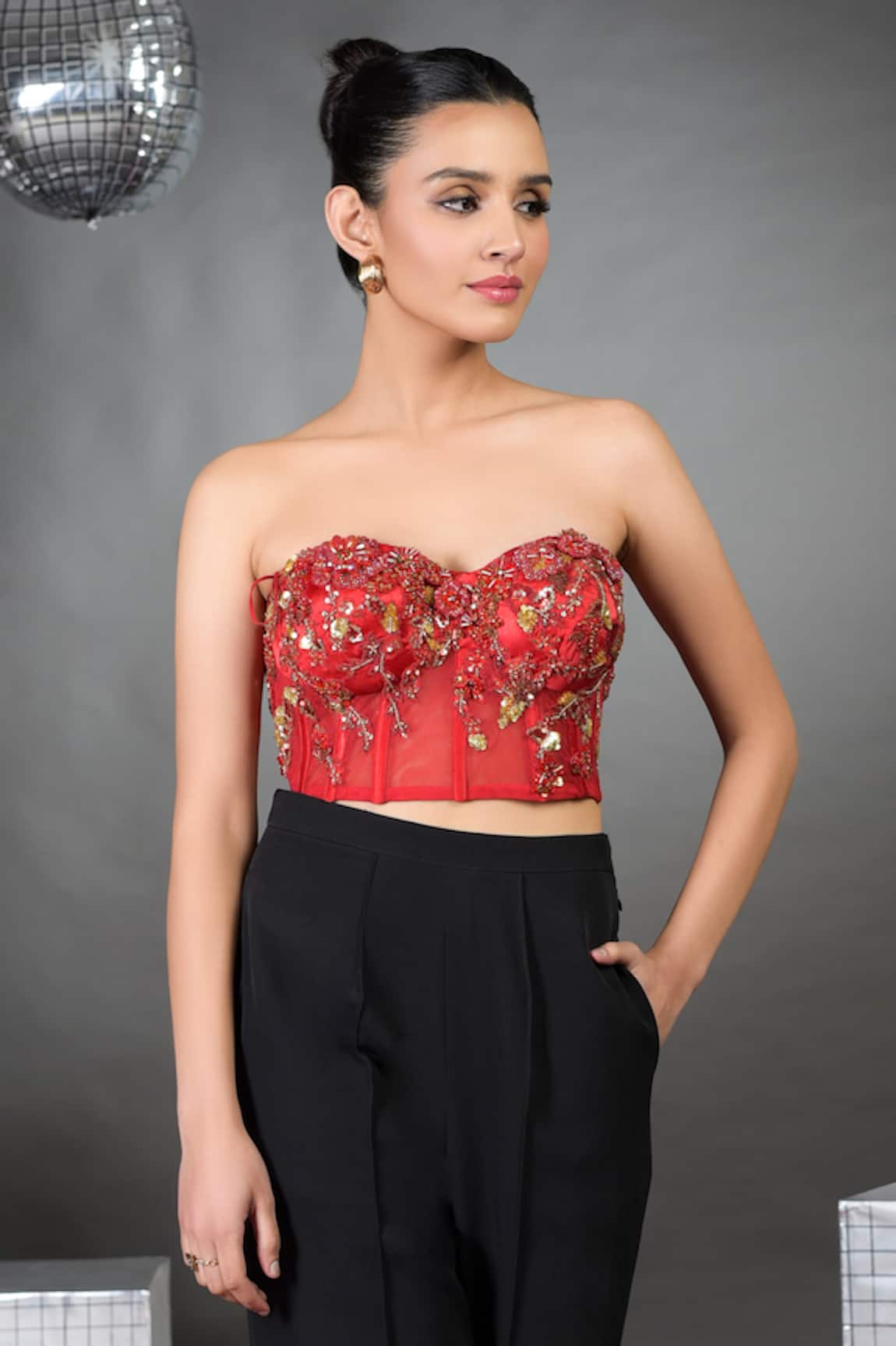 Talking Threads Gardenia Bloom Embellished Corset