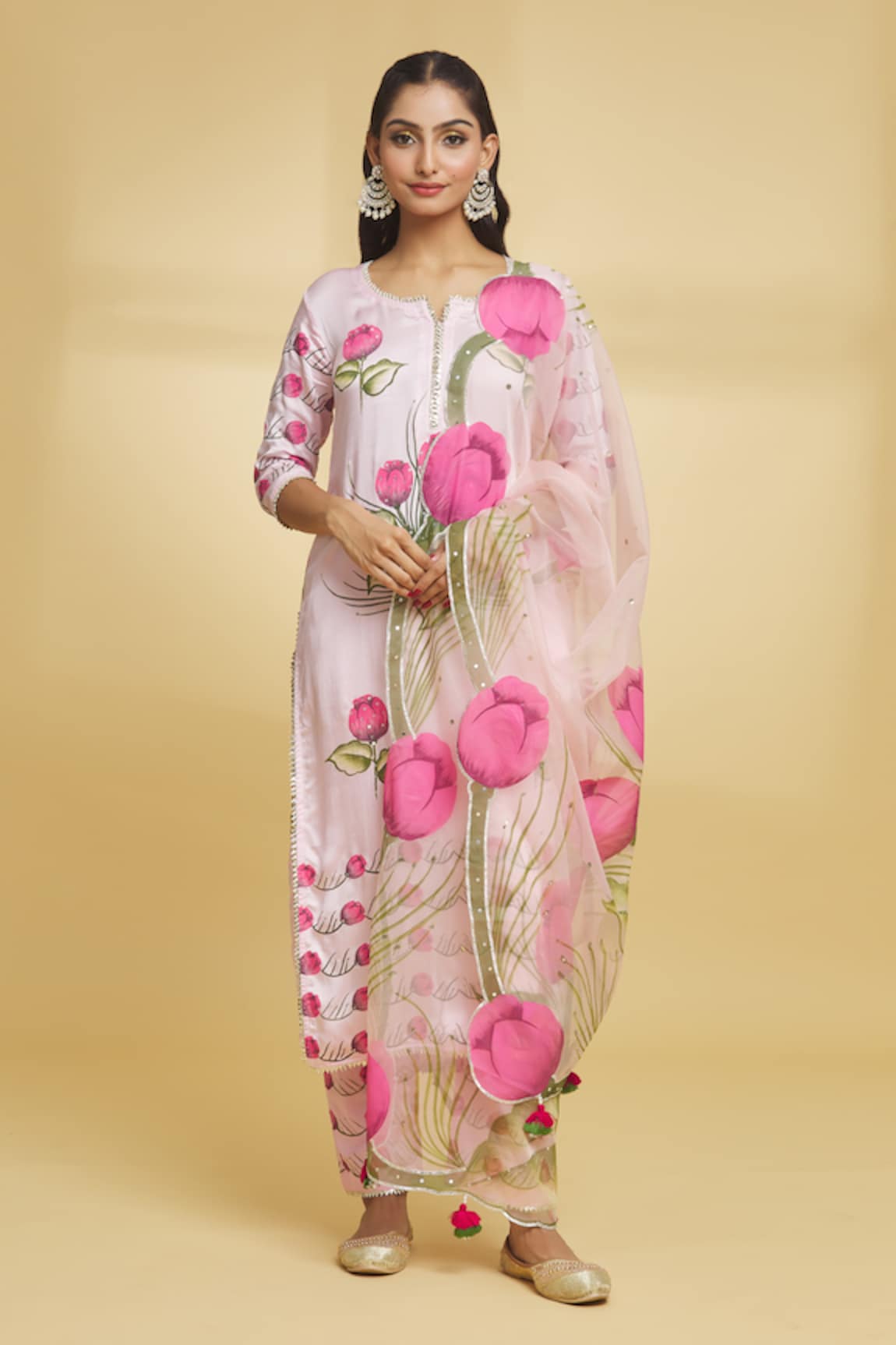 Maayera Jaipur Floral Pattern Kurta Pant Set