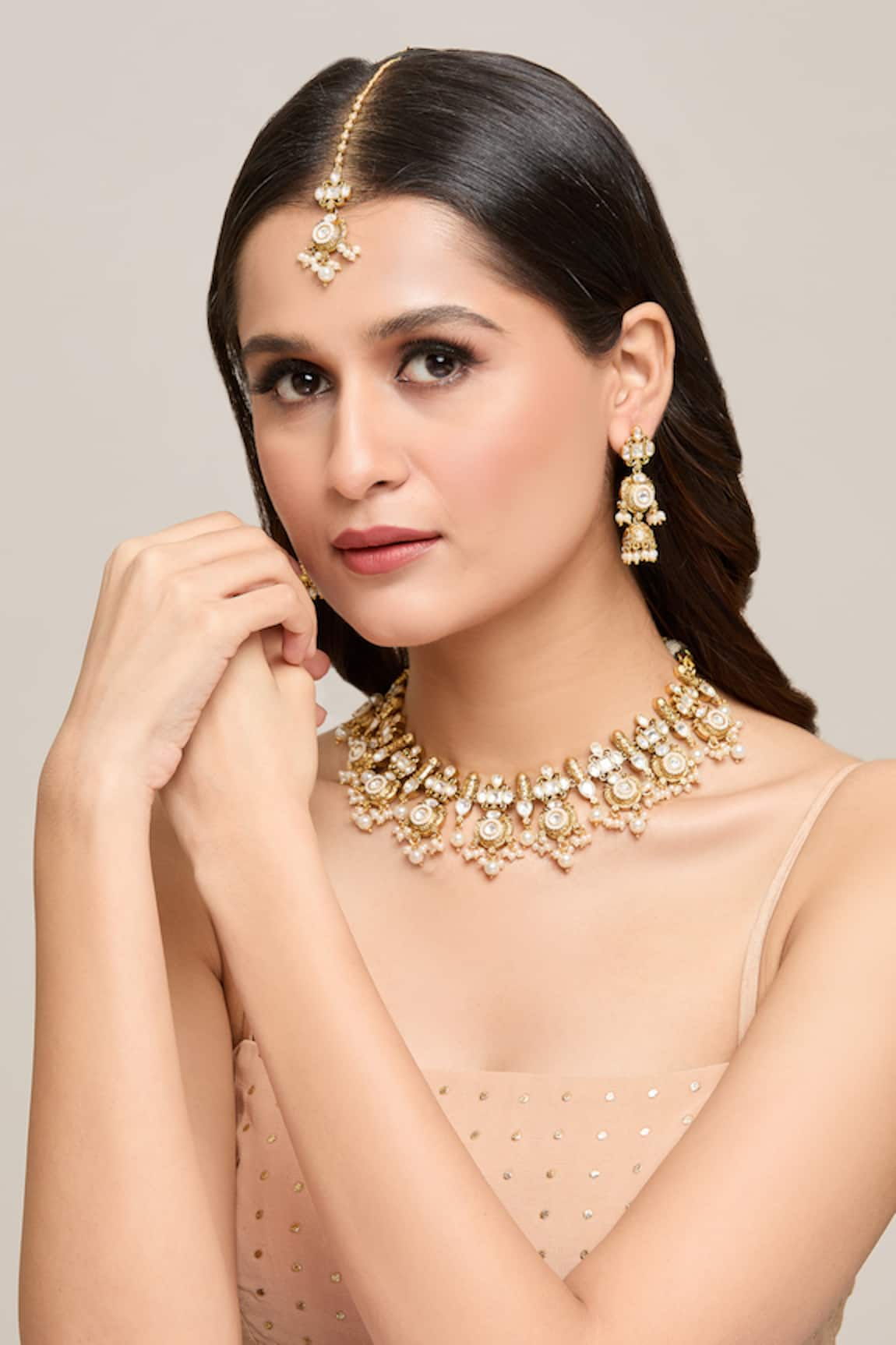 Moh-Maya by Disha Khatri Polki Embellished Necklace Set