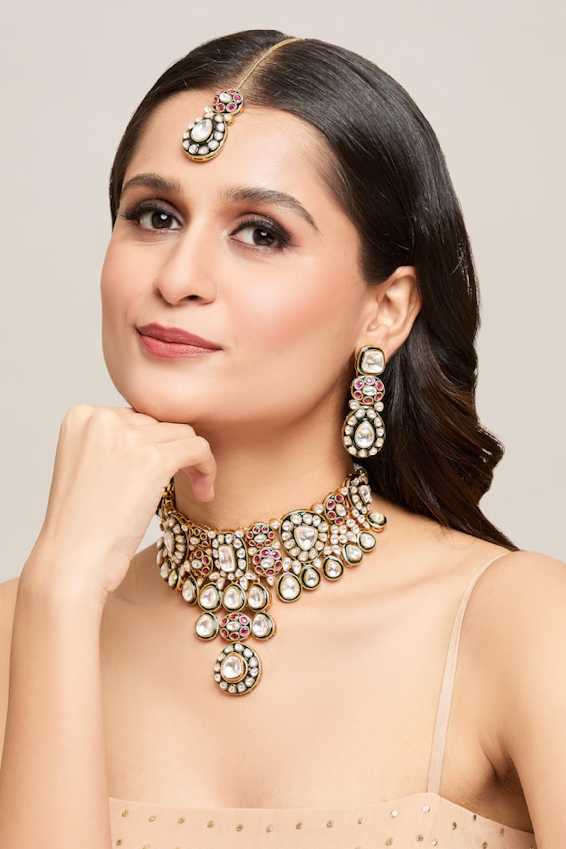 Moh-Maya by Disha Khatri Stone Embellished Choker Set