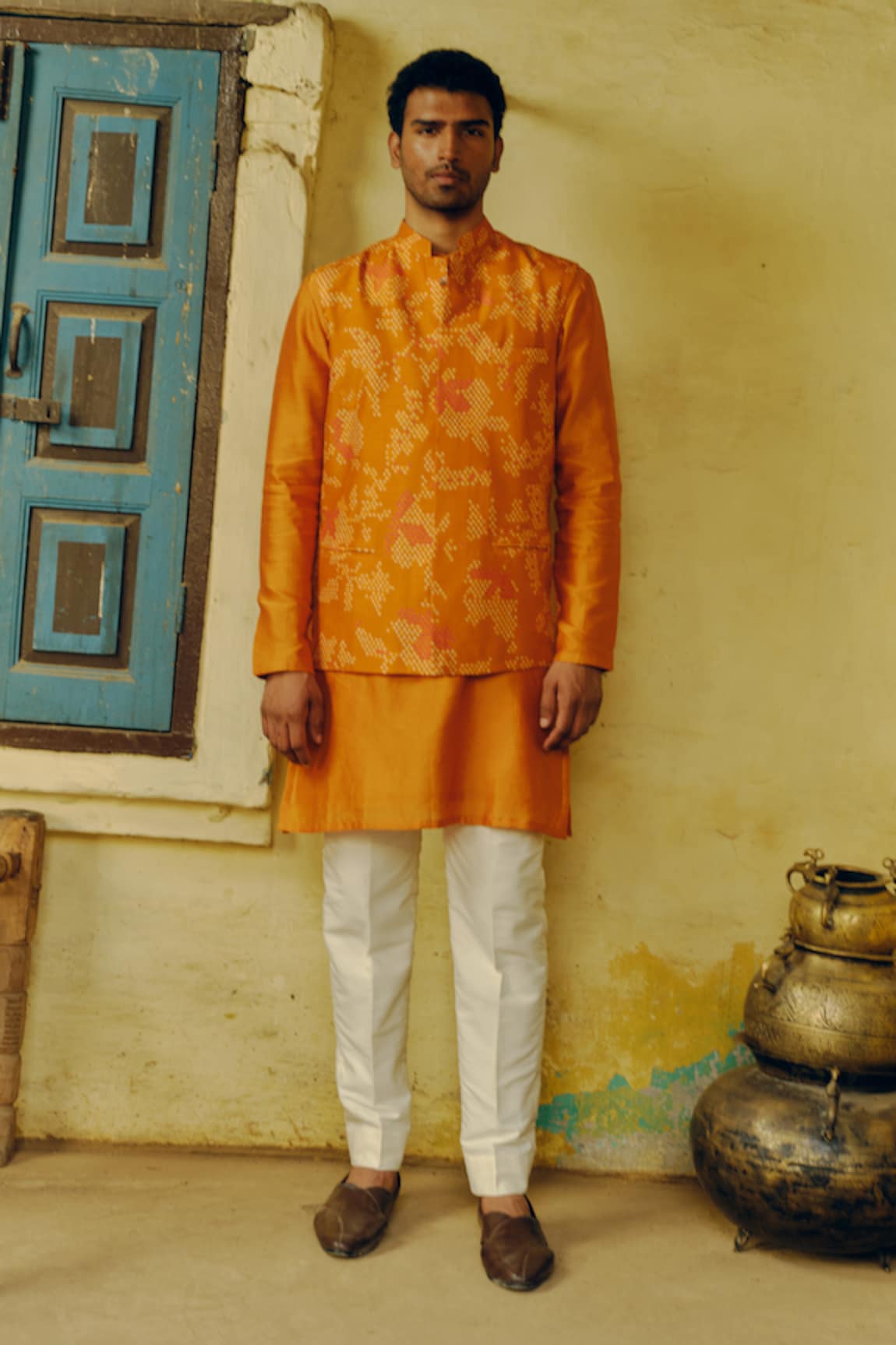 Drishti & Zahabia Printed Bundi & Kurta Set