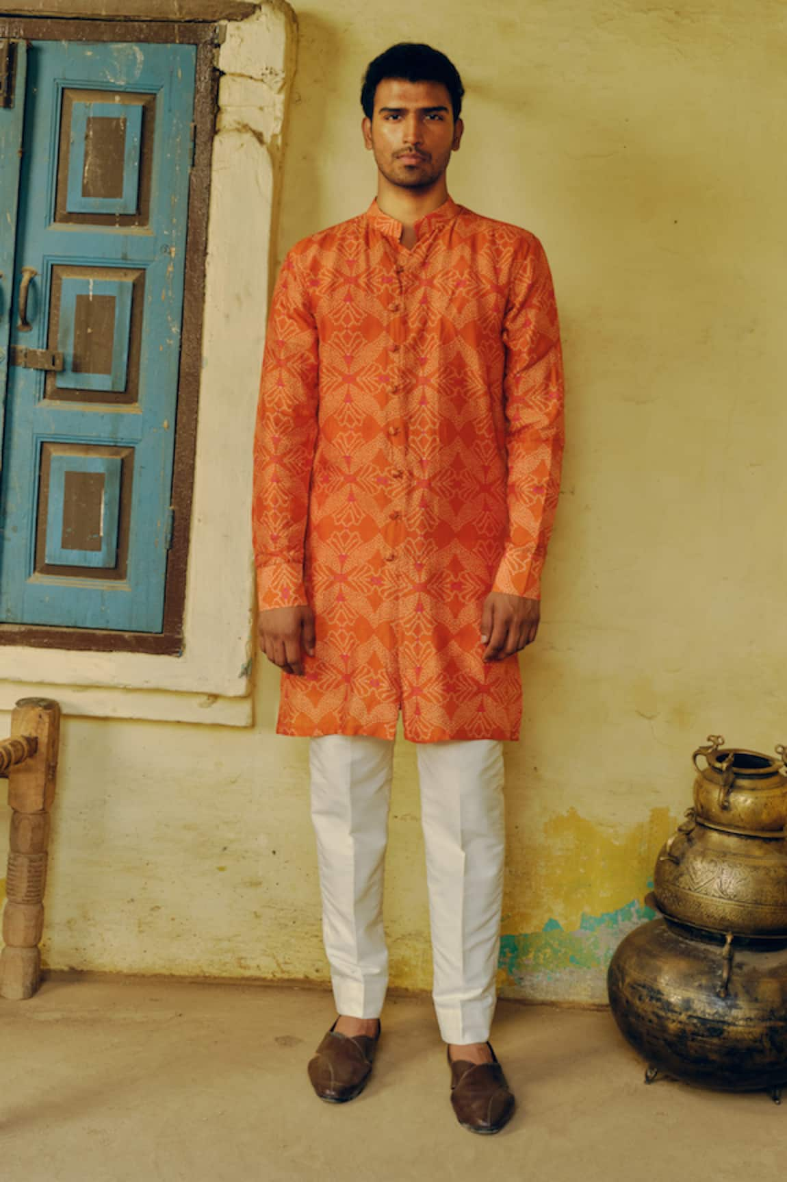 Drishti & Zahabia Bandhej Print Kurta & Pant Set