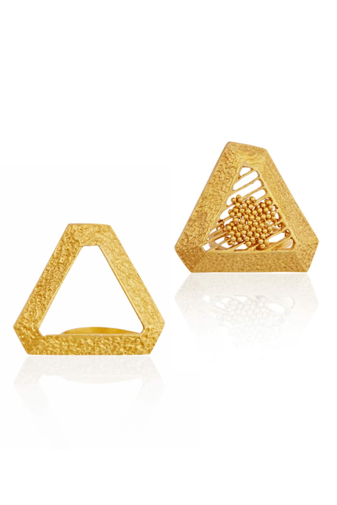 Itrana Triangle Shaped Ring 2 Pcs Set