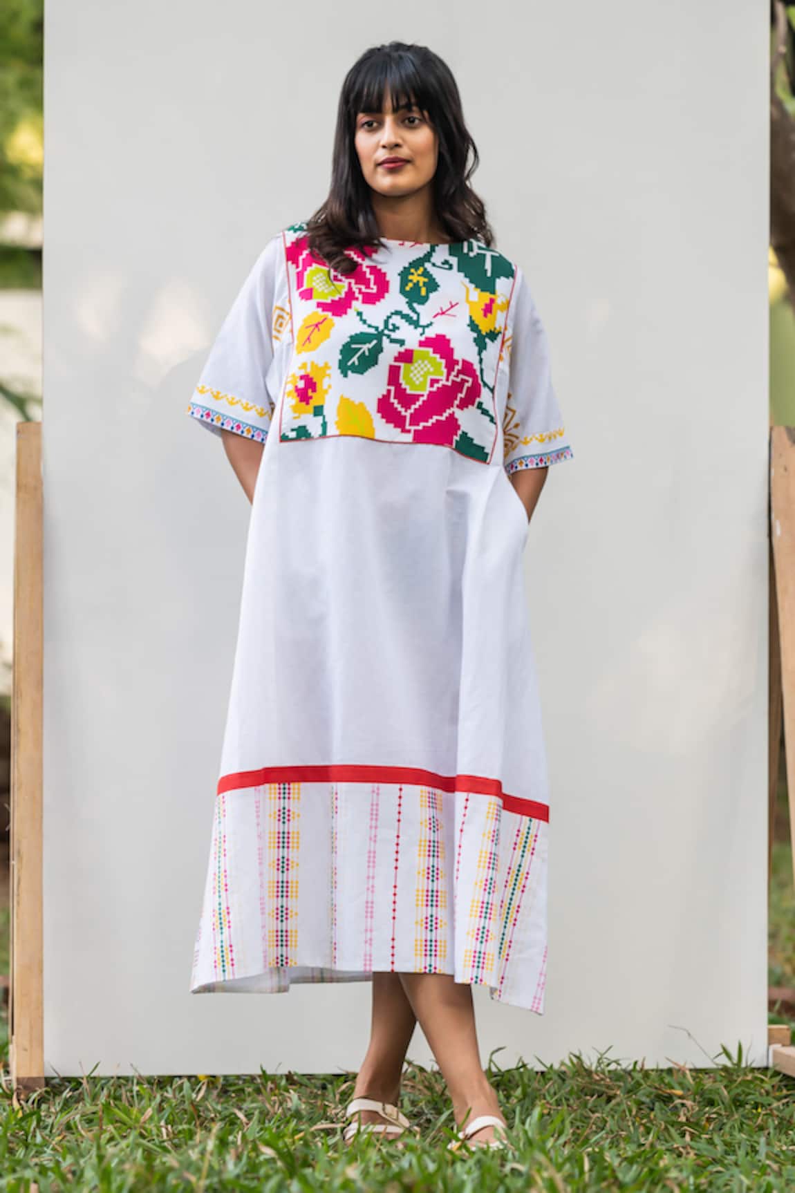 PRACHI KAMAT Portuguese Print Midi Dress