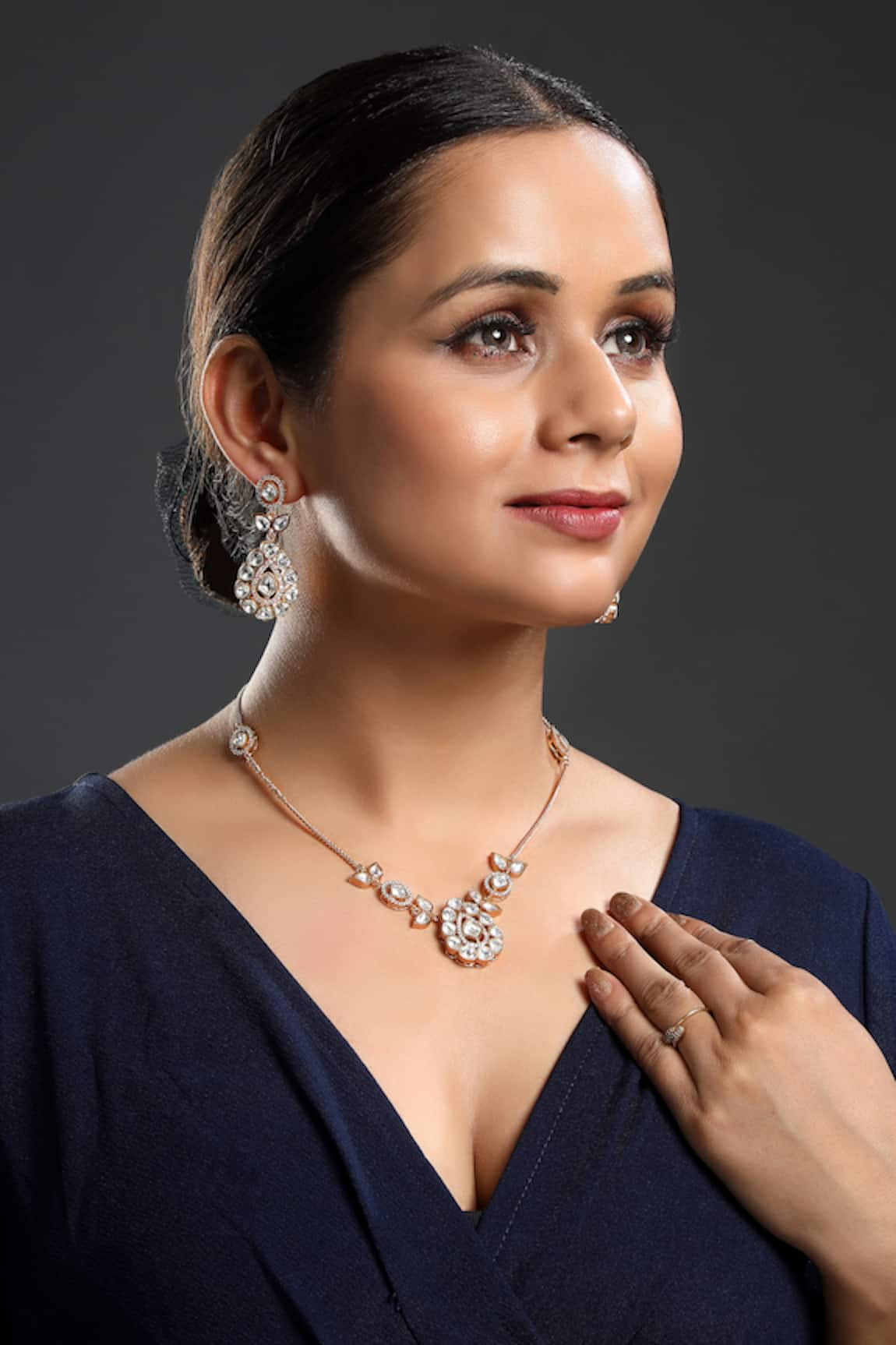 Hrisha Jewels Embellished Pendant Necklace Set