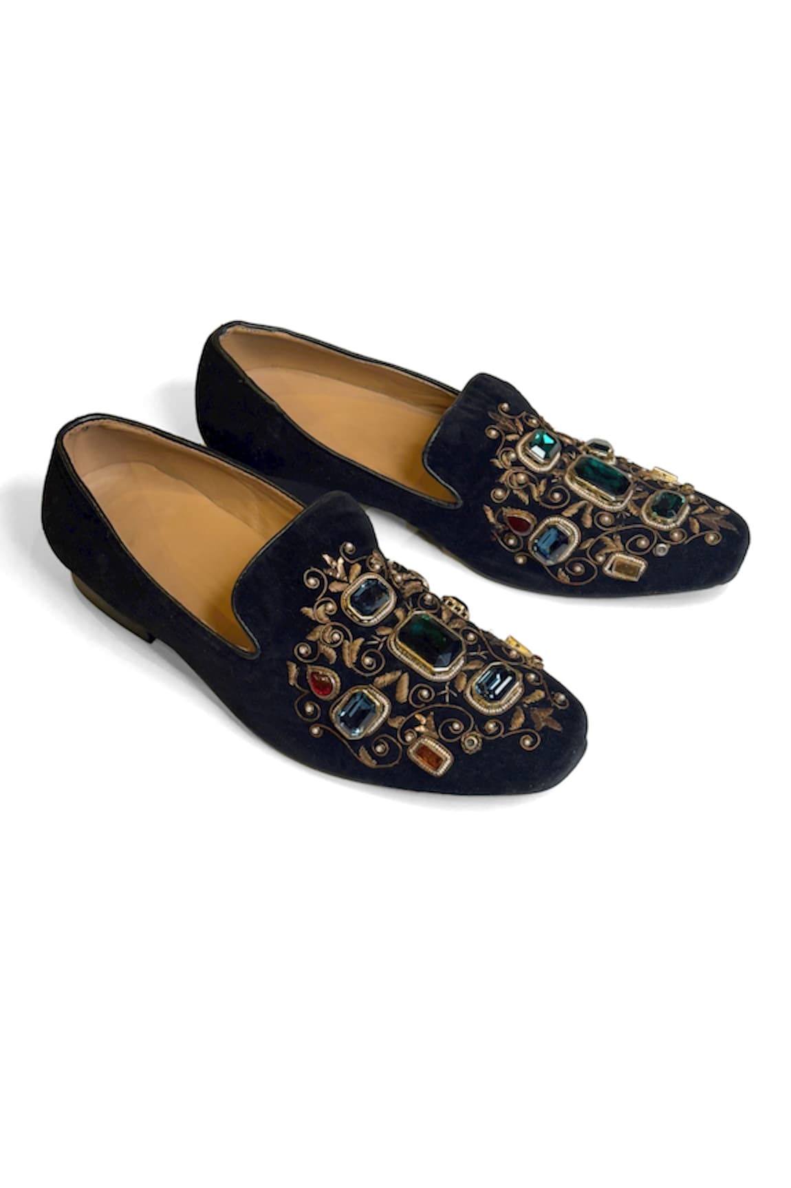 Rohit Bal Stone & Zari Embroidered Shoes