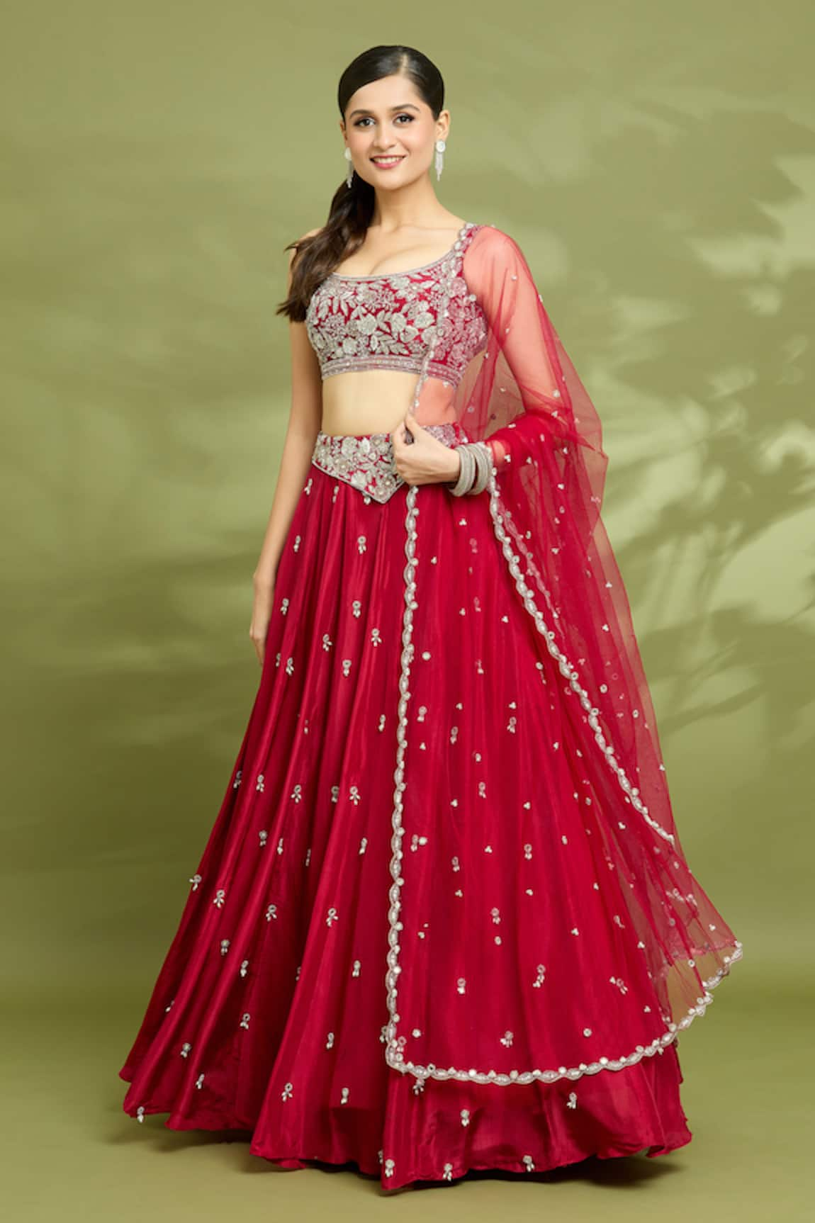 Enamour By Radha Embroidered Blouse Lehenga Set