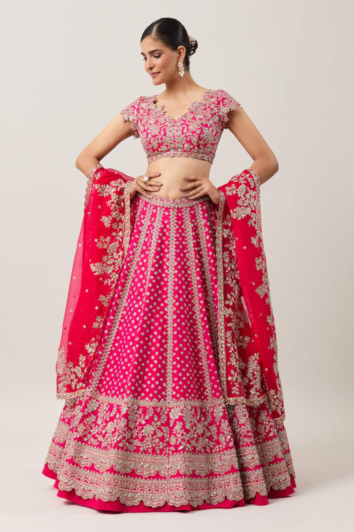 Anushree Reddy Maha Gulbahar Zardozi Embroidered Bridal Lehenga Set