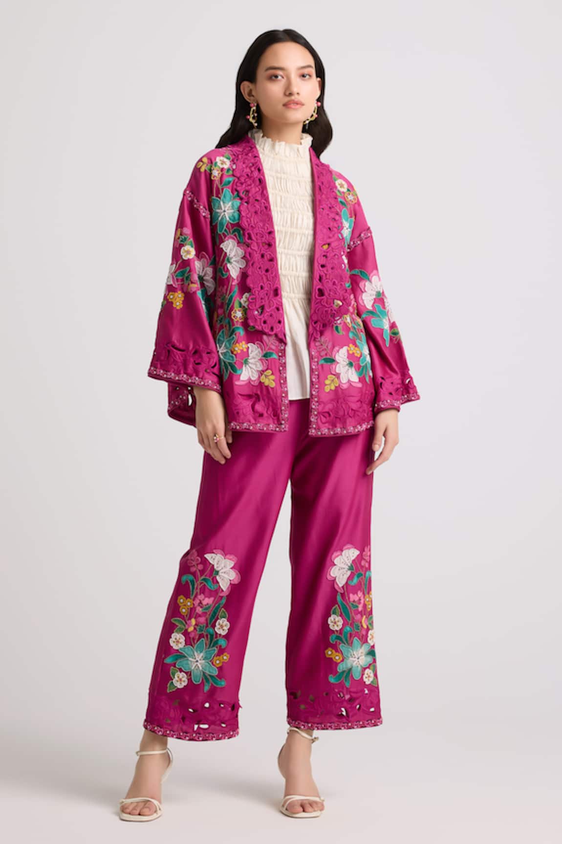 Chandrima Floral Bloom Embroidered Pant