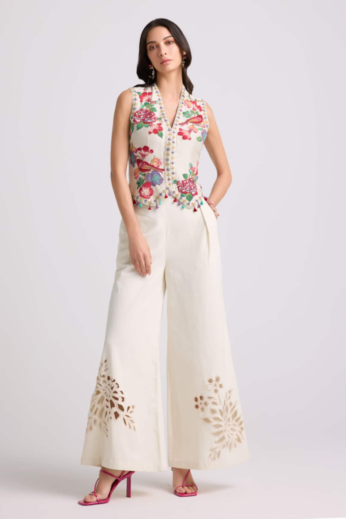 Chandrima Cutwork Flared Pant