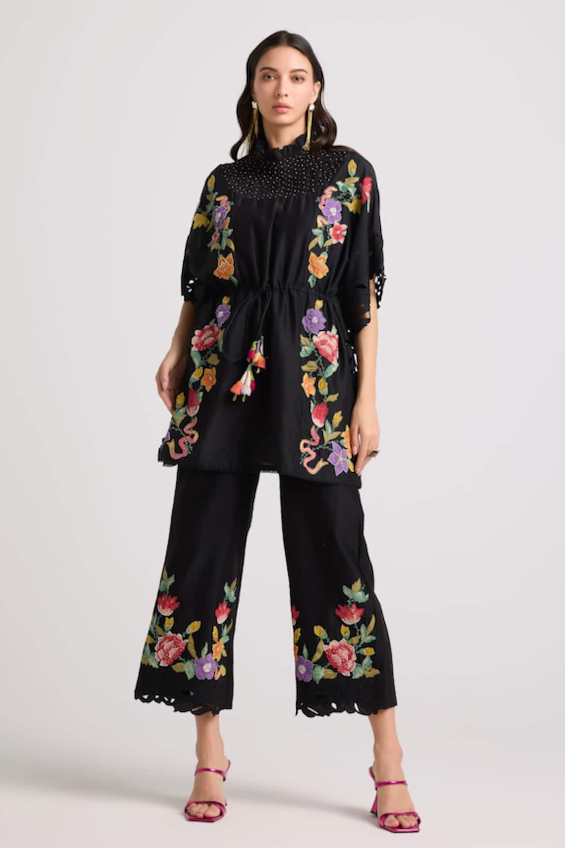 Chandrima Floral Applique Embroidered Pant