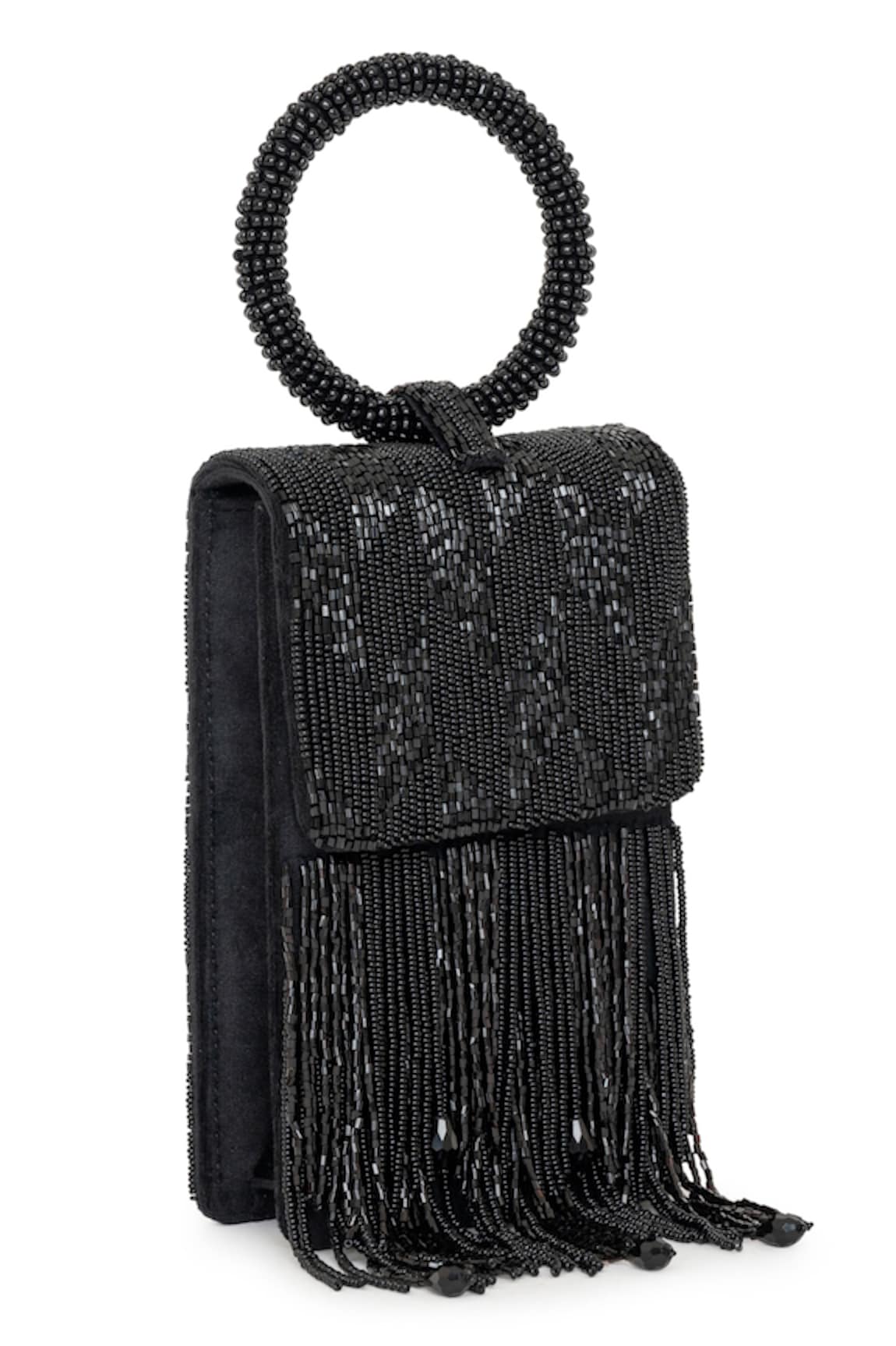 Beau Monde Nora Crystal Embellished Clutch With Sling Chain