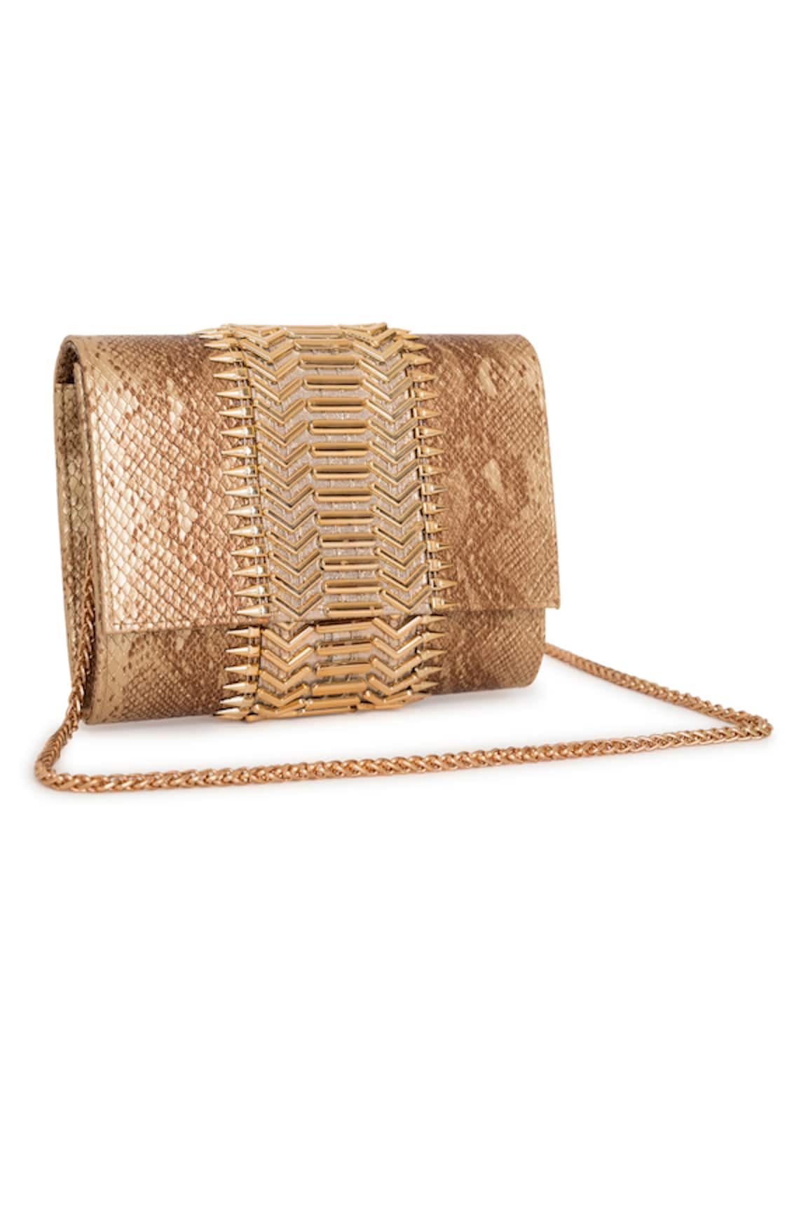 Beau Monde Callie Embellished Clutch With Sling Chain