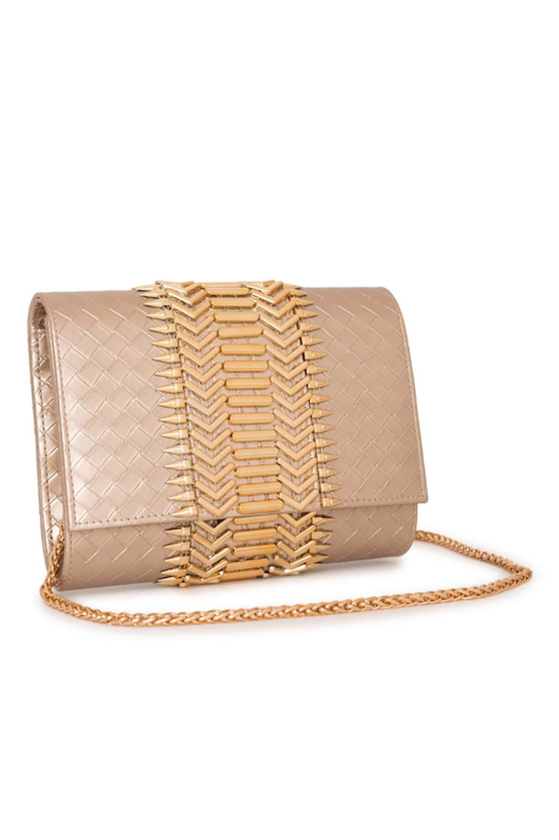 Beau Monde Callie Embellished Clutch With Sling Chain