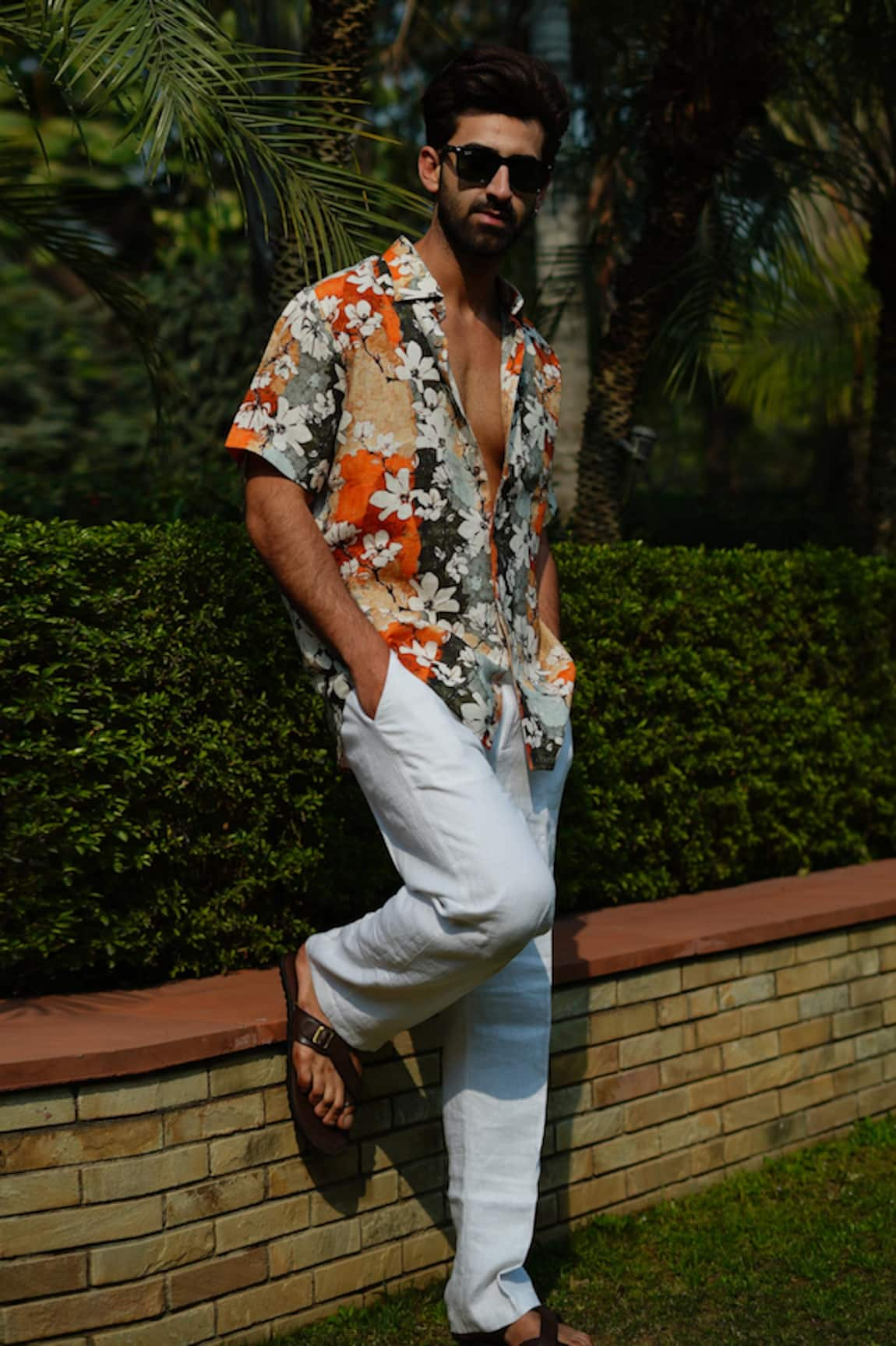 Linen Bloom Goa Print Shirt